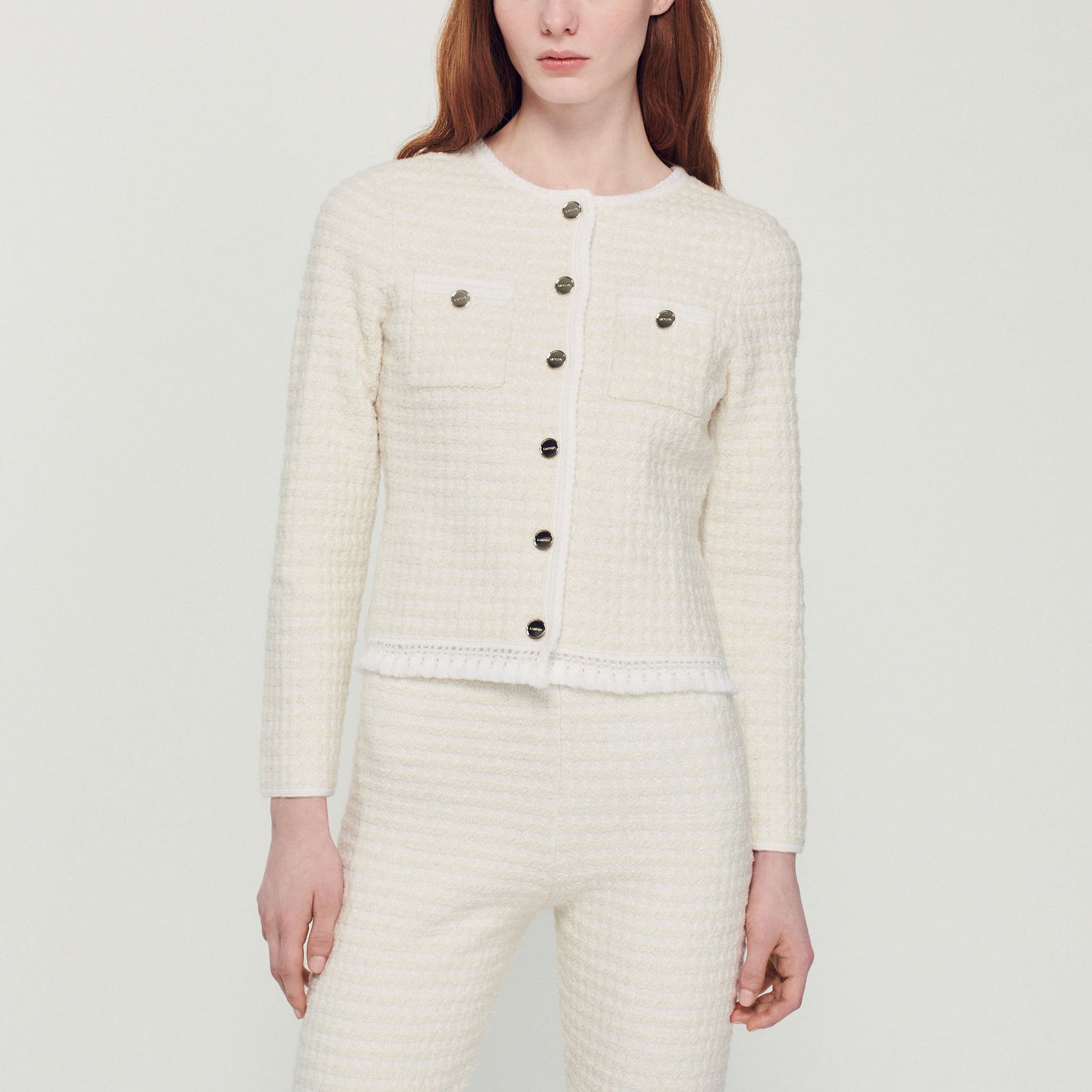 Cardicoat en tweed Sandro seconde main