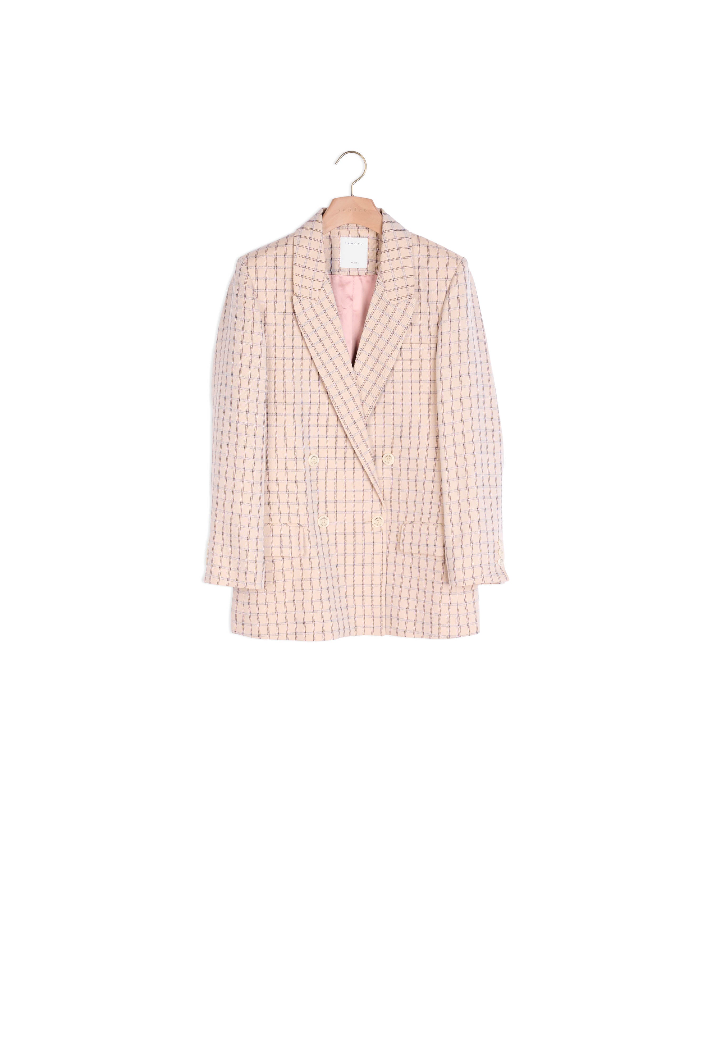 Veste de tailleur à carreaux lurex Sandro seconde main