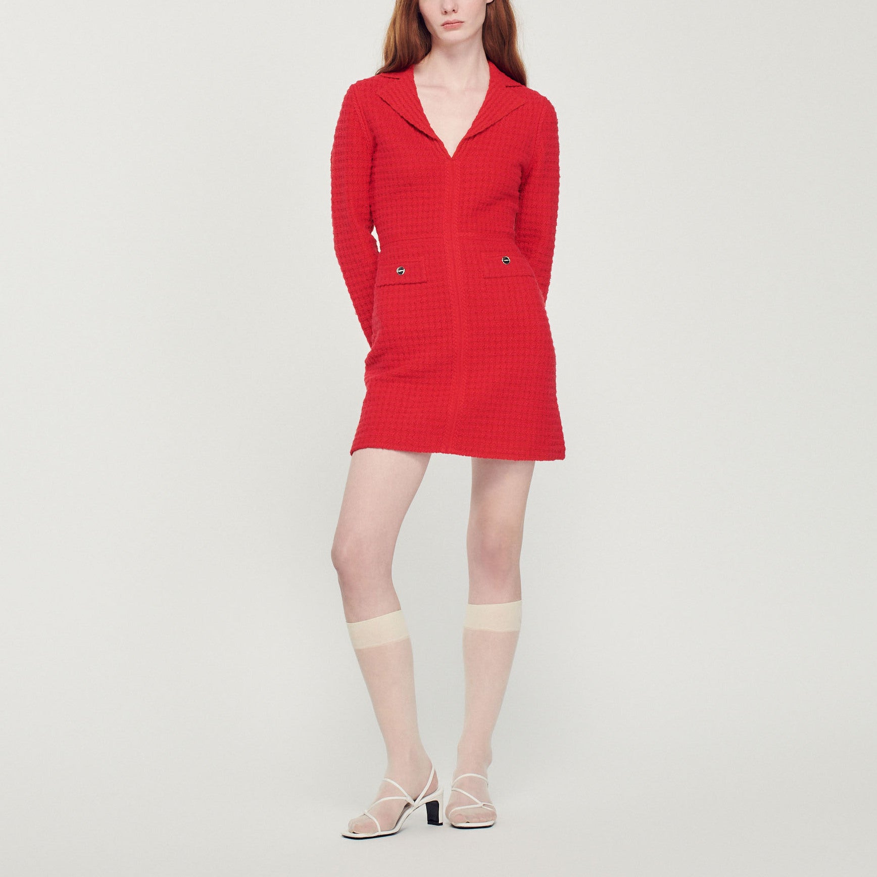 Robe courte effet tweed Sandro seconde main
