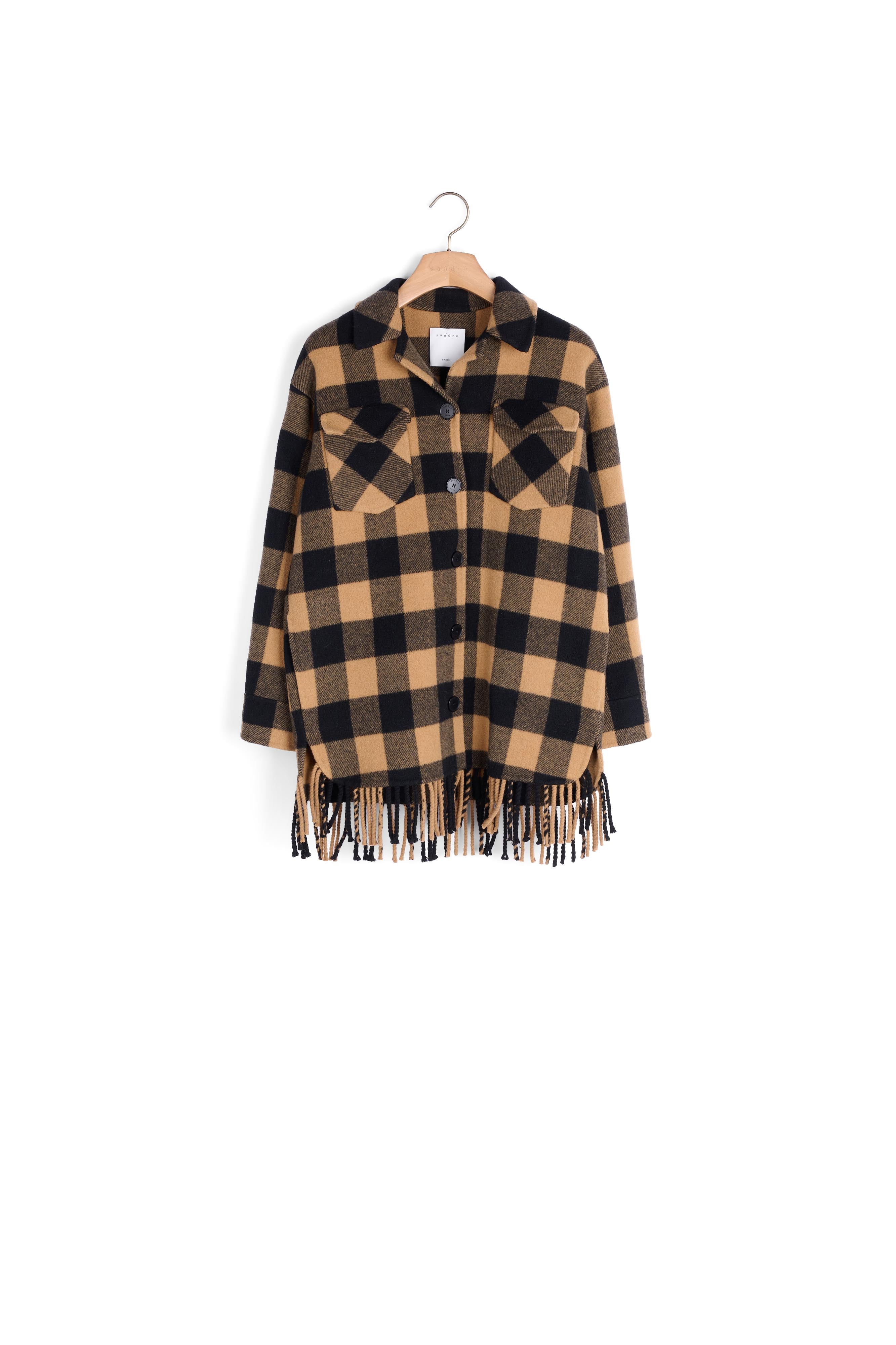 Veste Chemise oversize à carreaux Sandro seconde main
