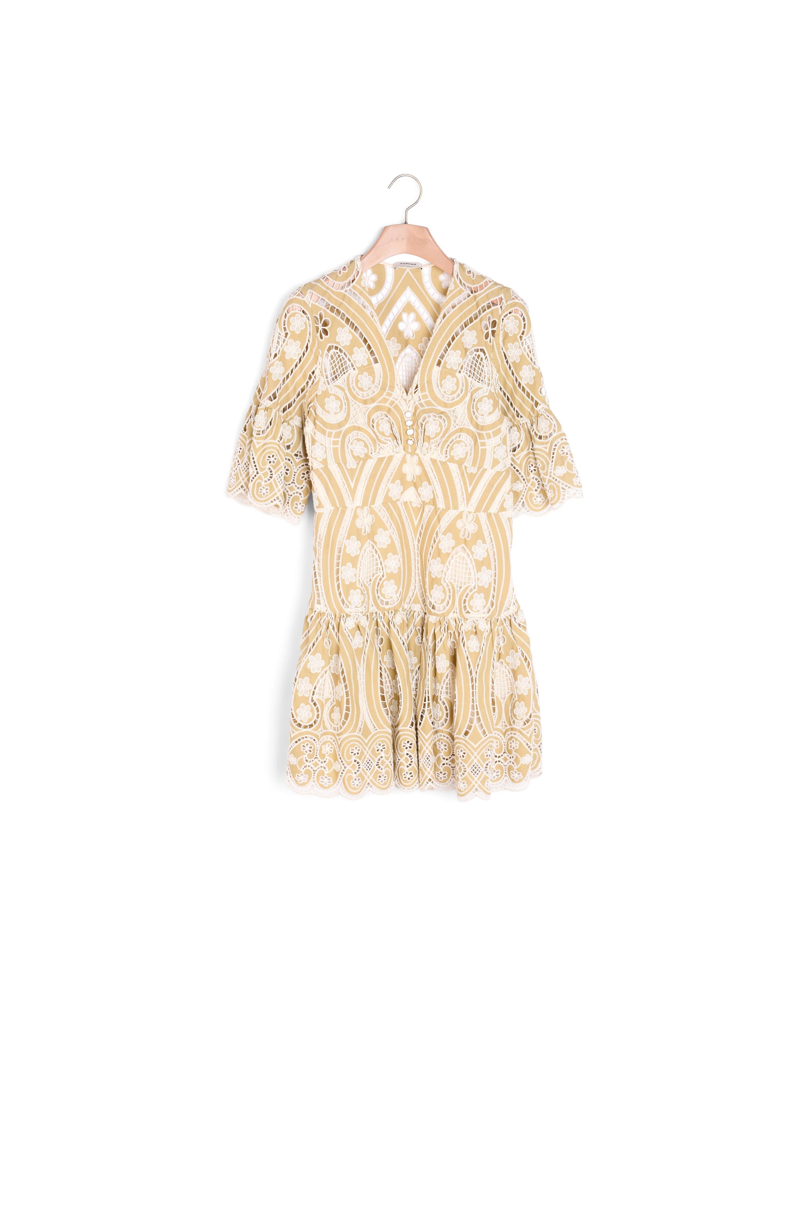 Robe en guipure bicolore Sandro seconde main