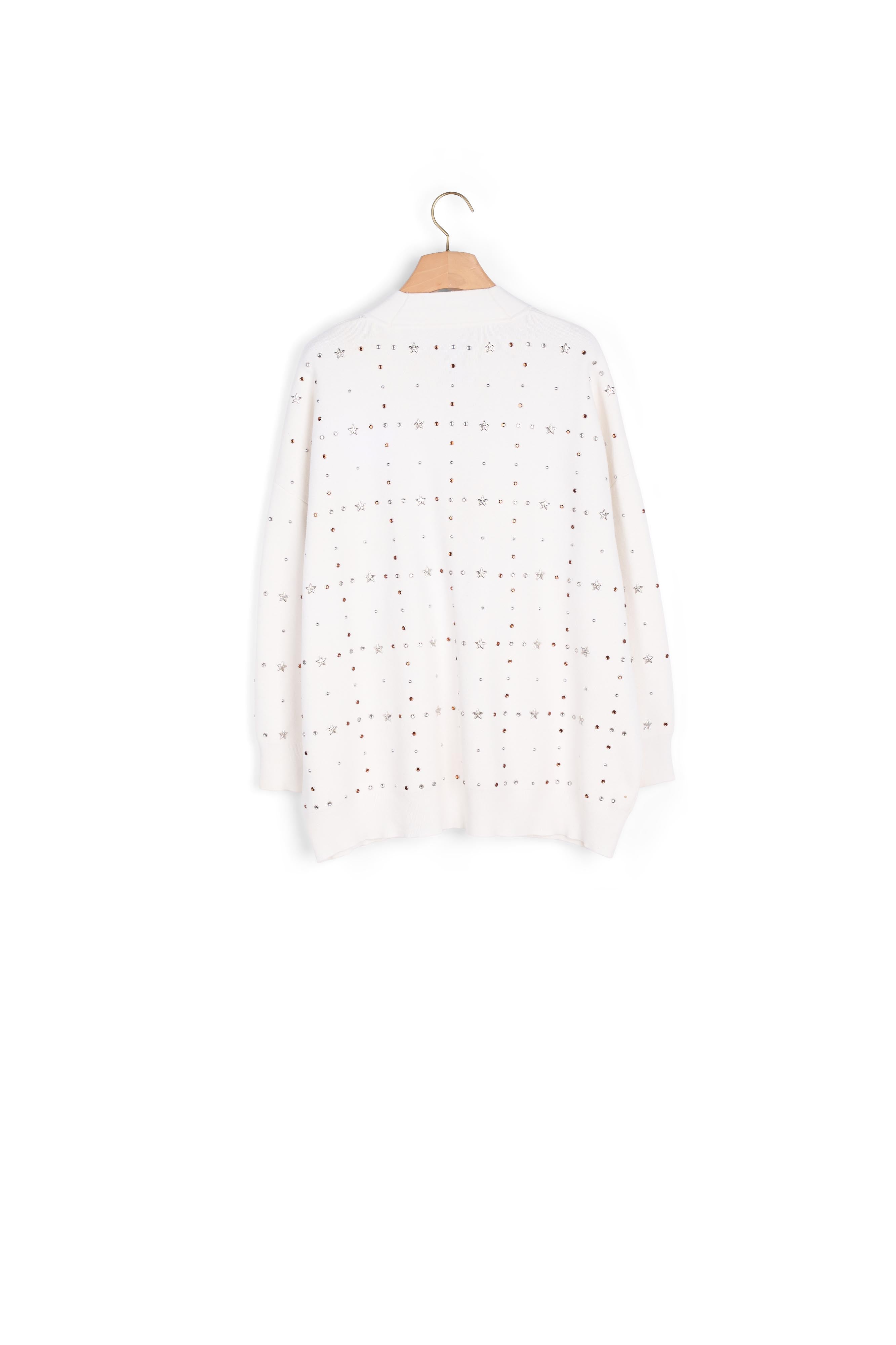 Cardigan oversize orné de rivets bijoux Sandro seconde main
