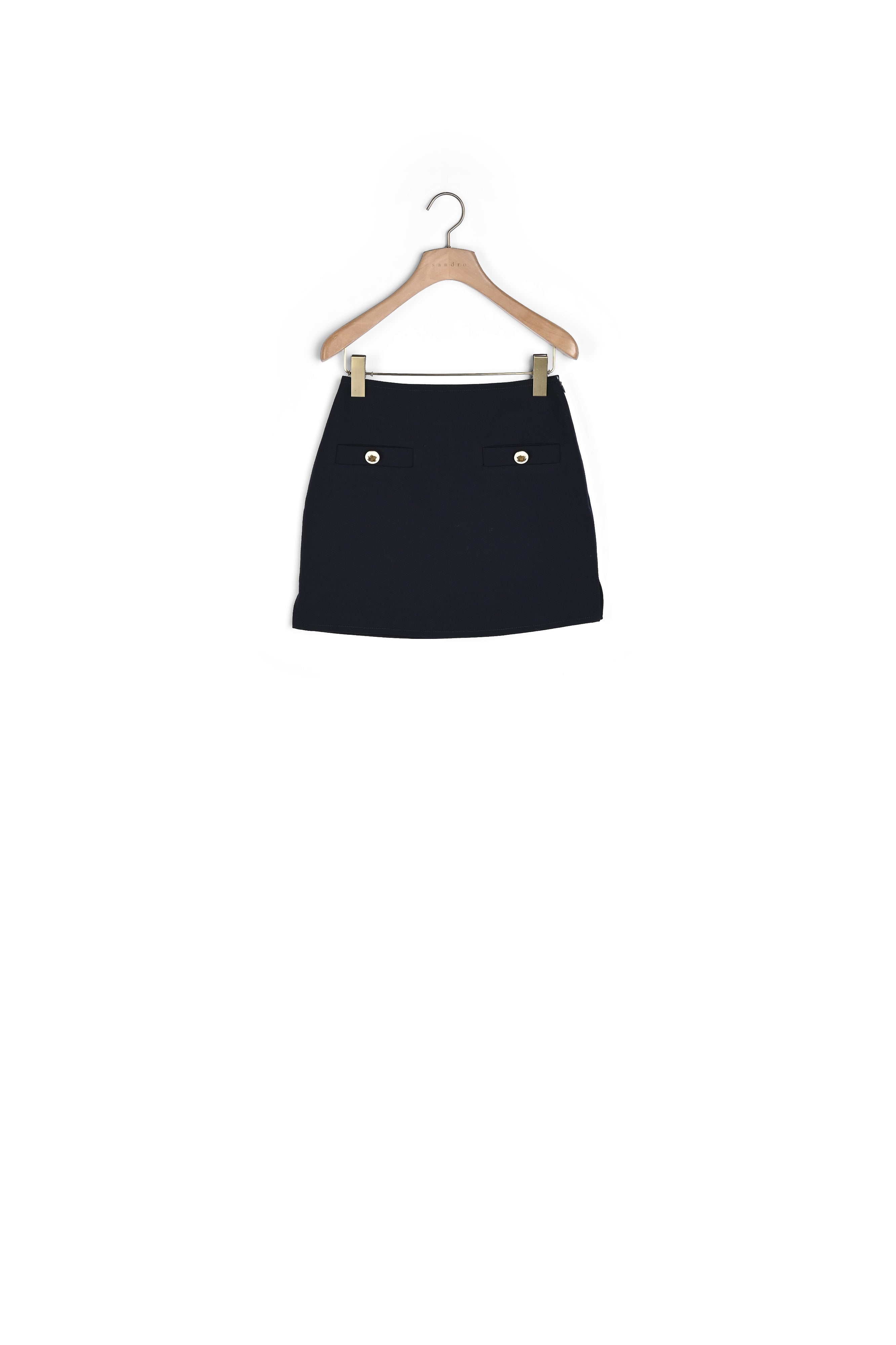 Jupe courte en twill de laine Sandro seconde main