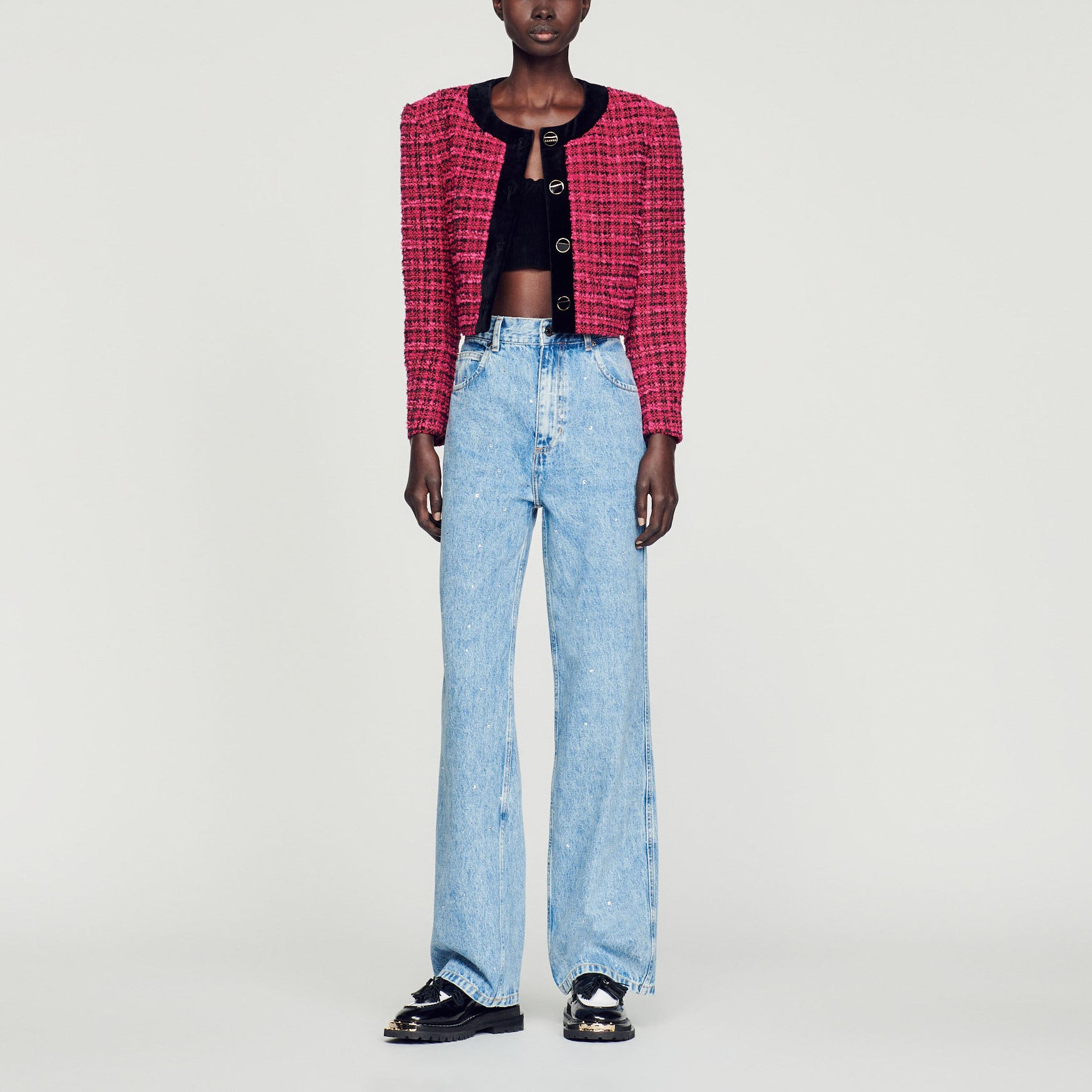 Veste courte en tweed Sandro seconde main