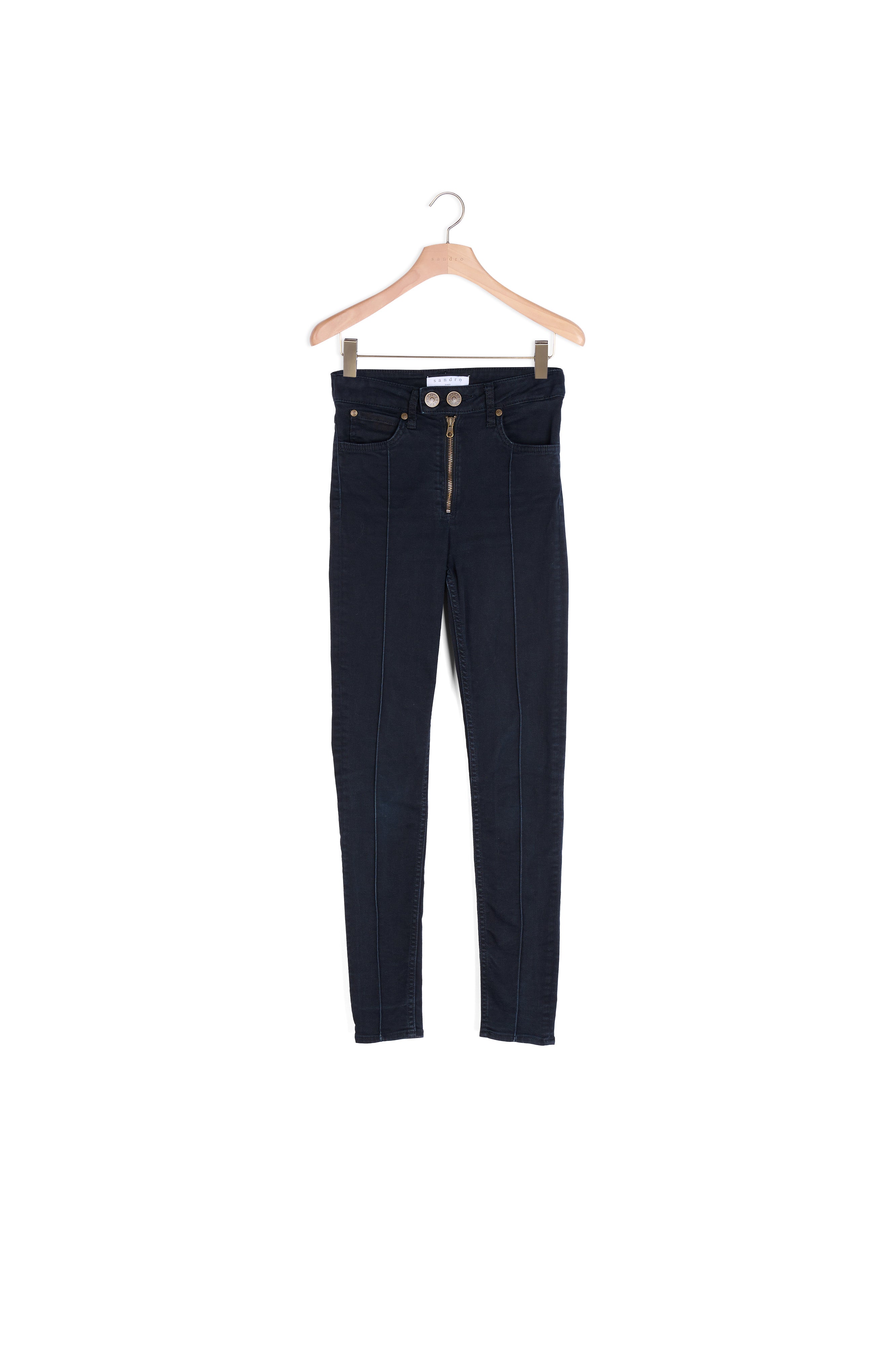 Jean zip visible et coutures apparentes Sandro seconde main