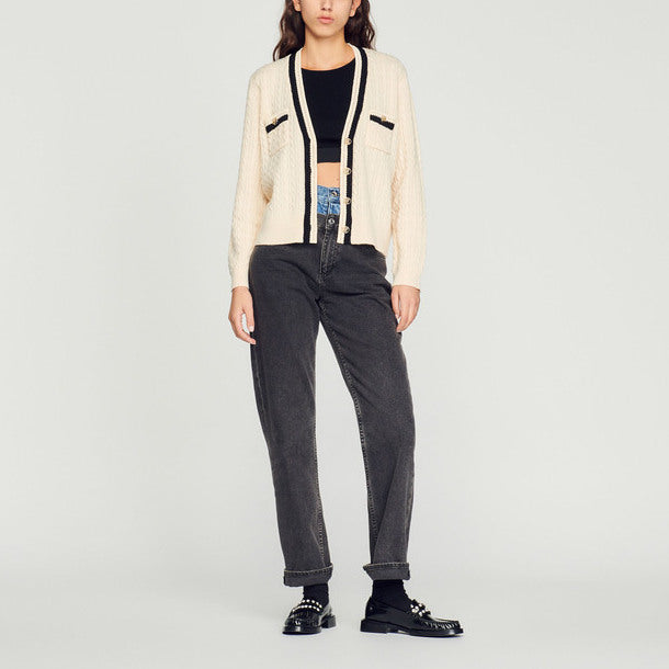 Cardigan en Maille torsadée Sandro seconde main