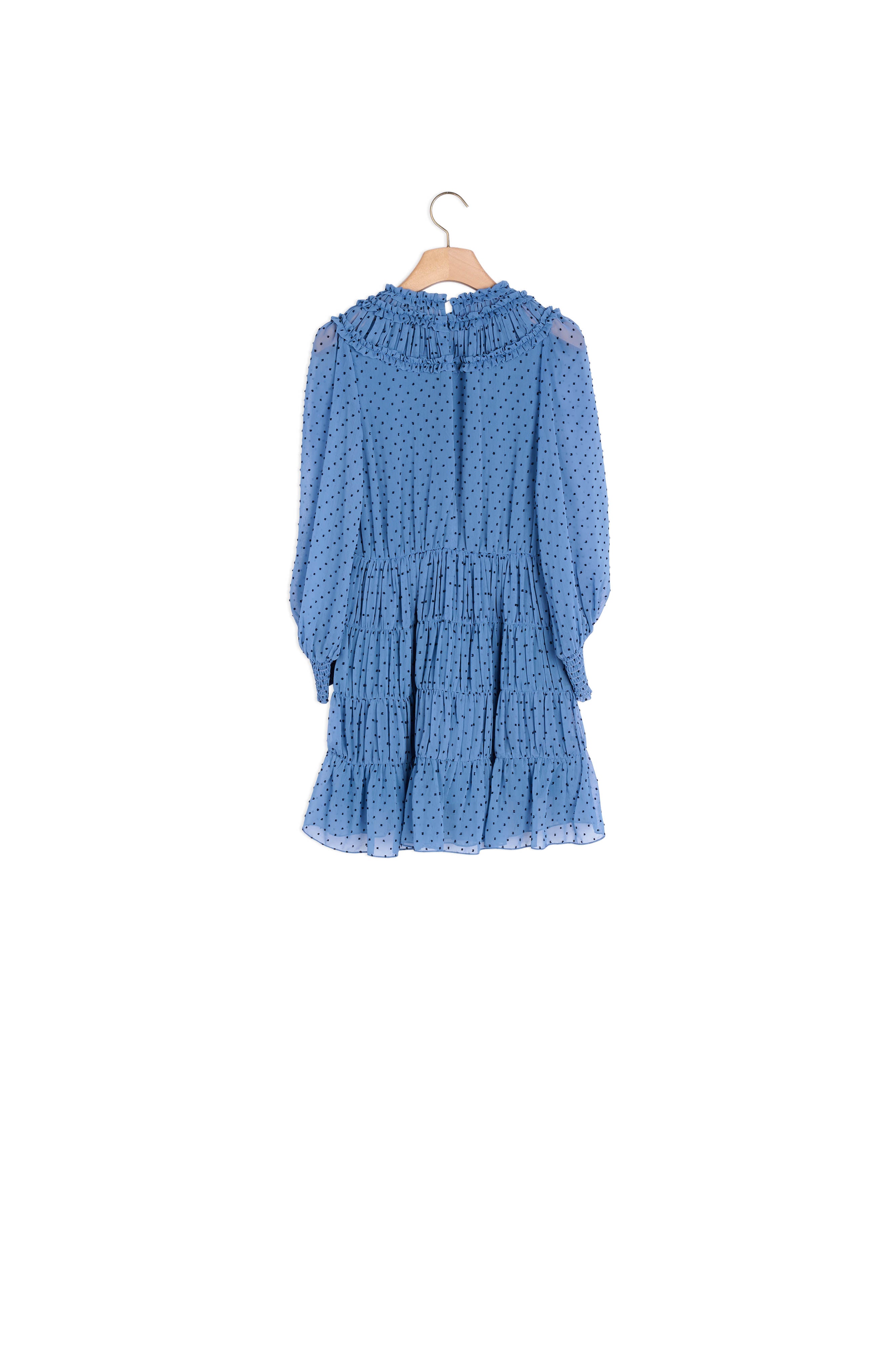 Robe courte drapée et volantée Sandro seconde main