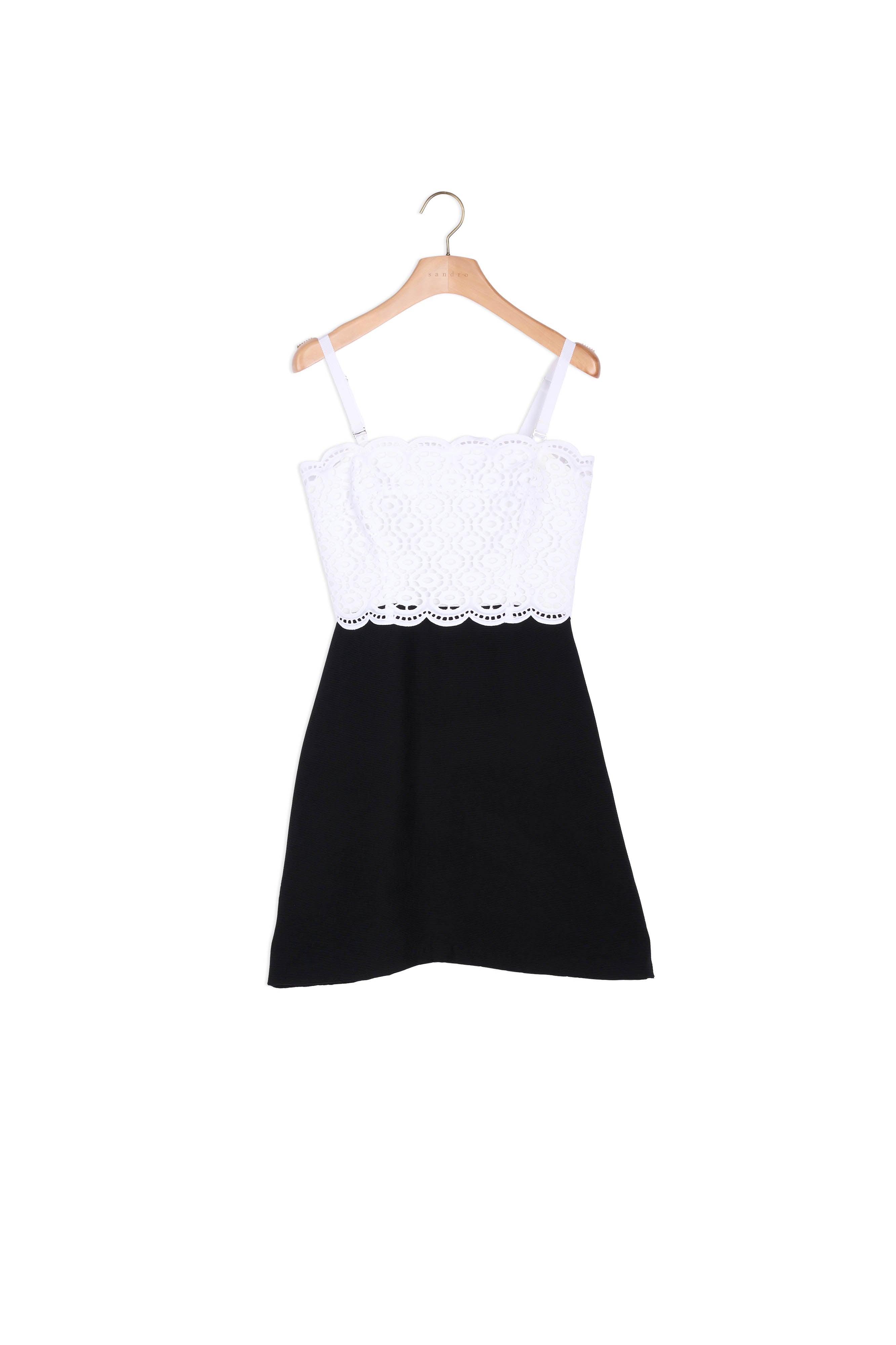 Robe bicolore à fines bretelles Sandro seconde main