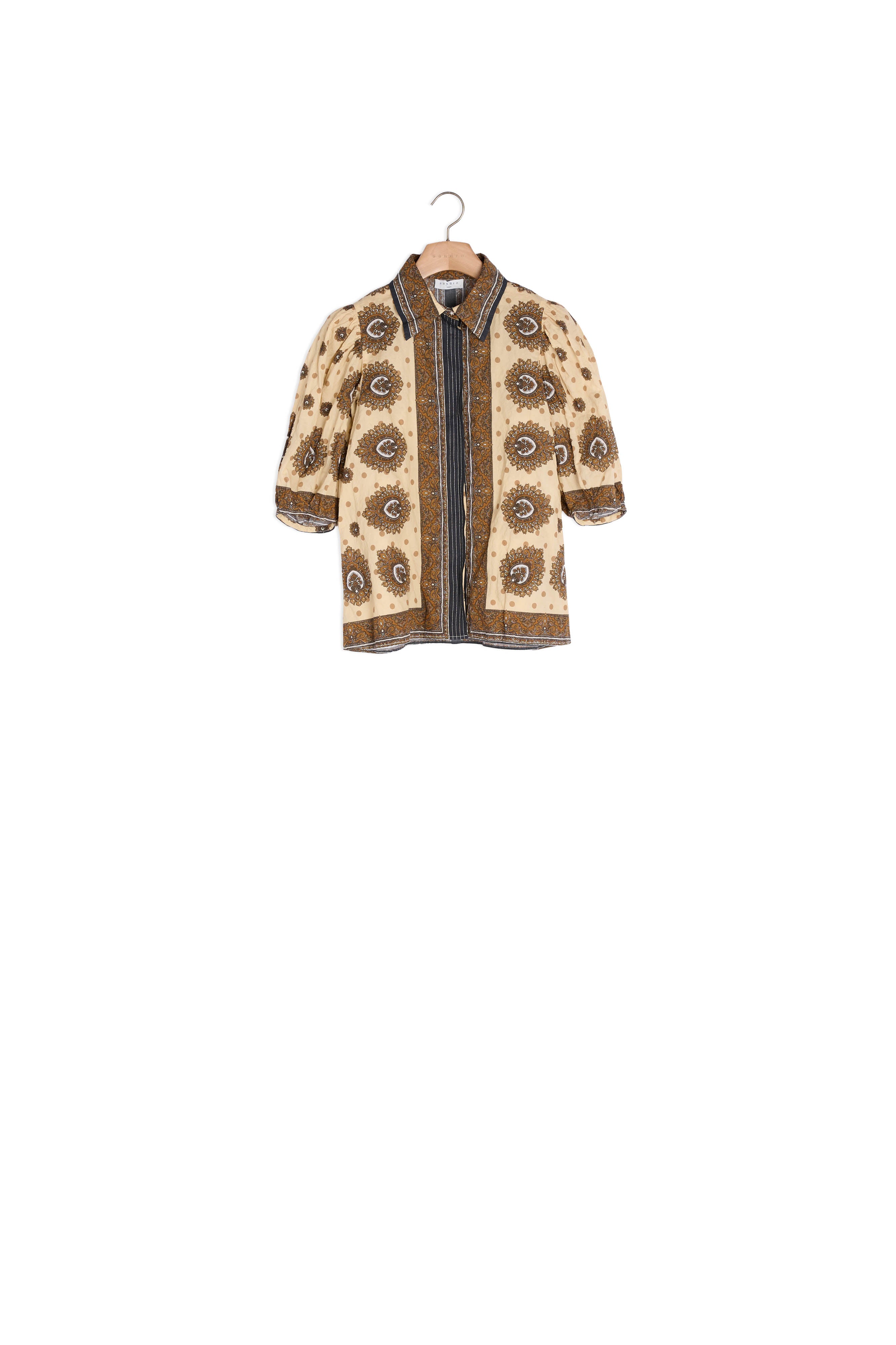 Chemise en coton imprimé Sandro seconde main