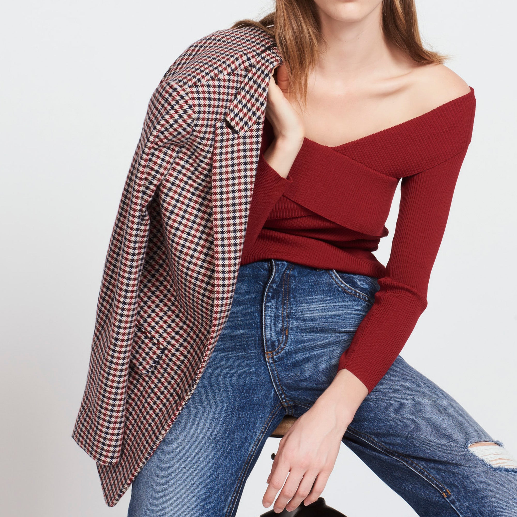 Pull croisé sur le devant Sandro seconde main