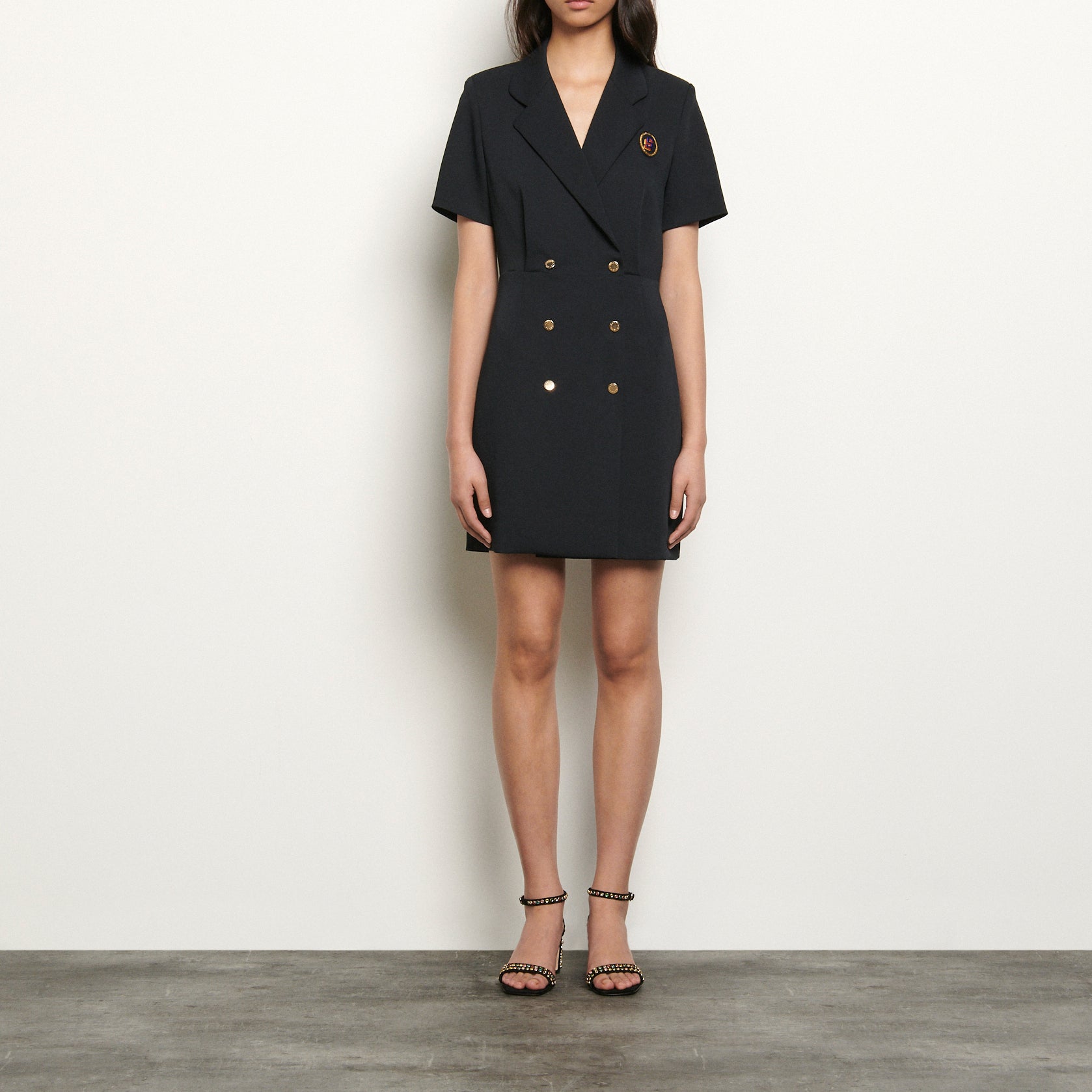 Robe tailleur à boutonnage croisé Sandro seconde main