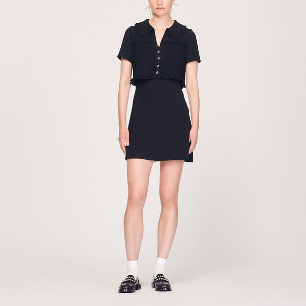Robe courte smockée Sandro seconde main