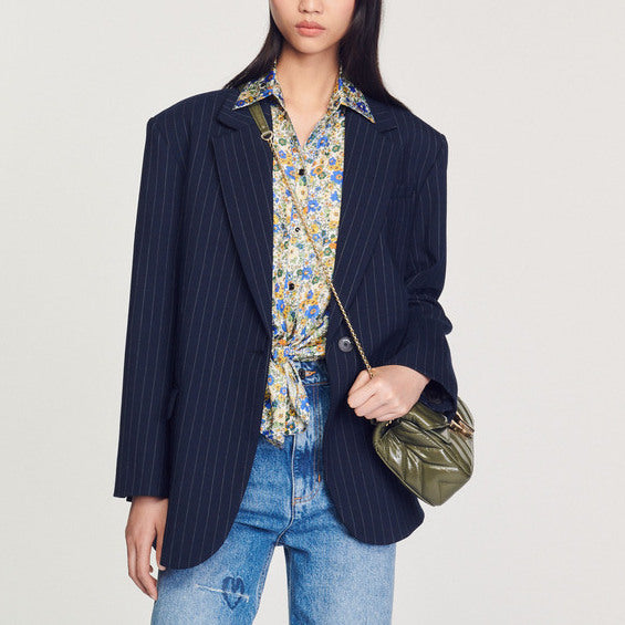 Veste de tailleur à rayures Sandro seconde main