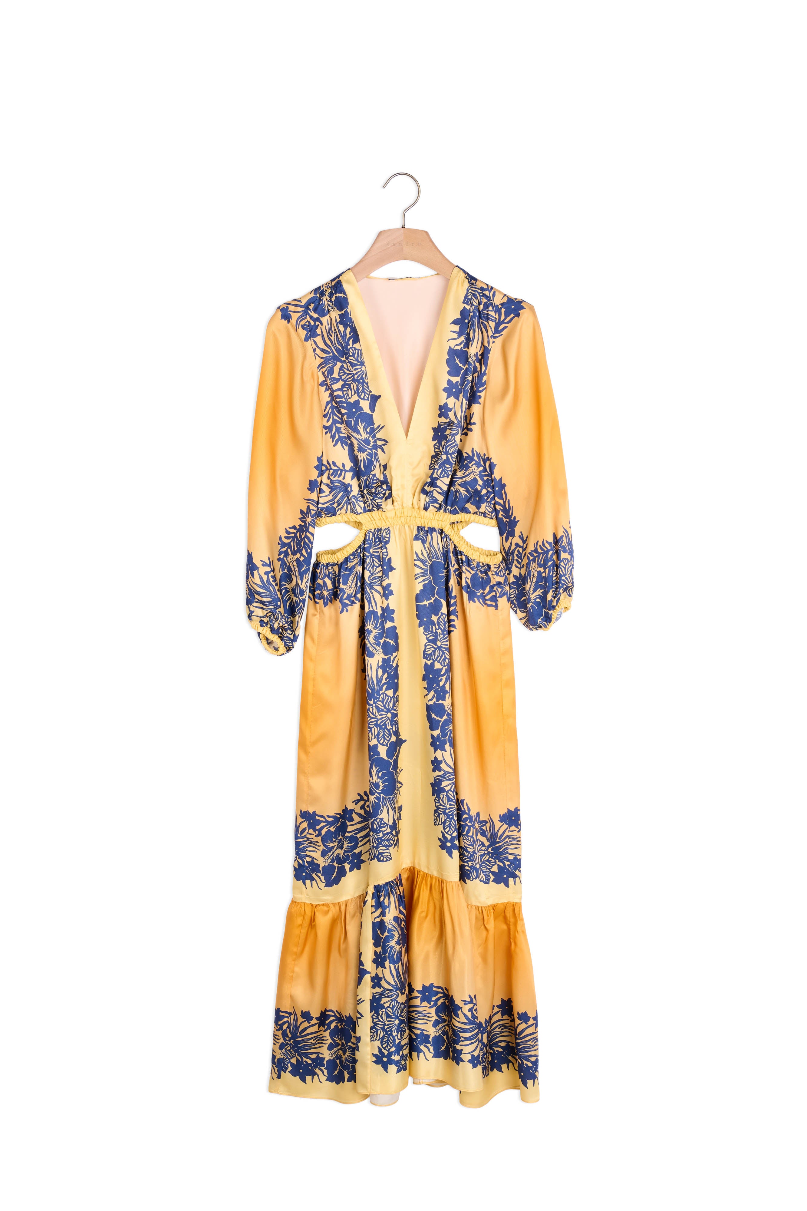 Robe longue imprimée Hawaï Sandro seconde main