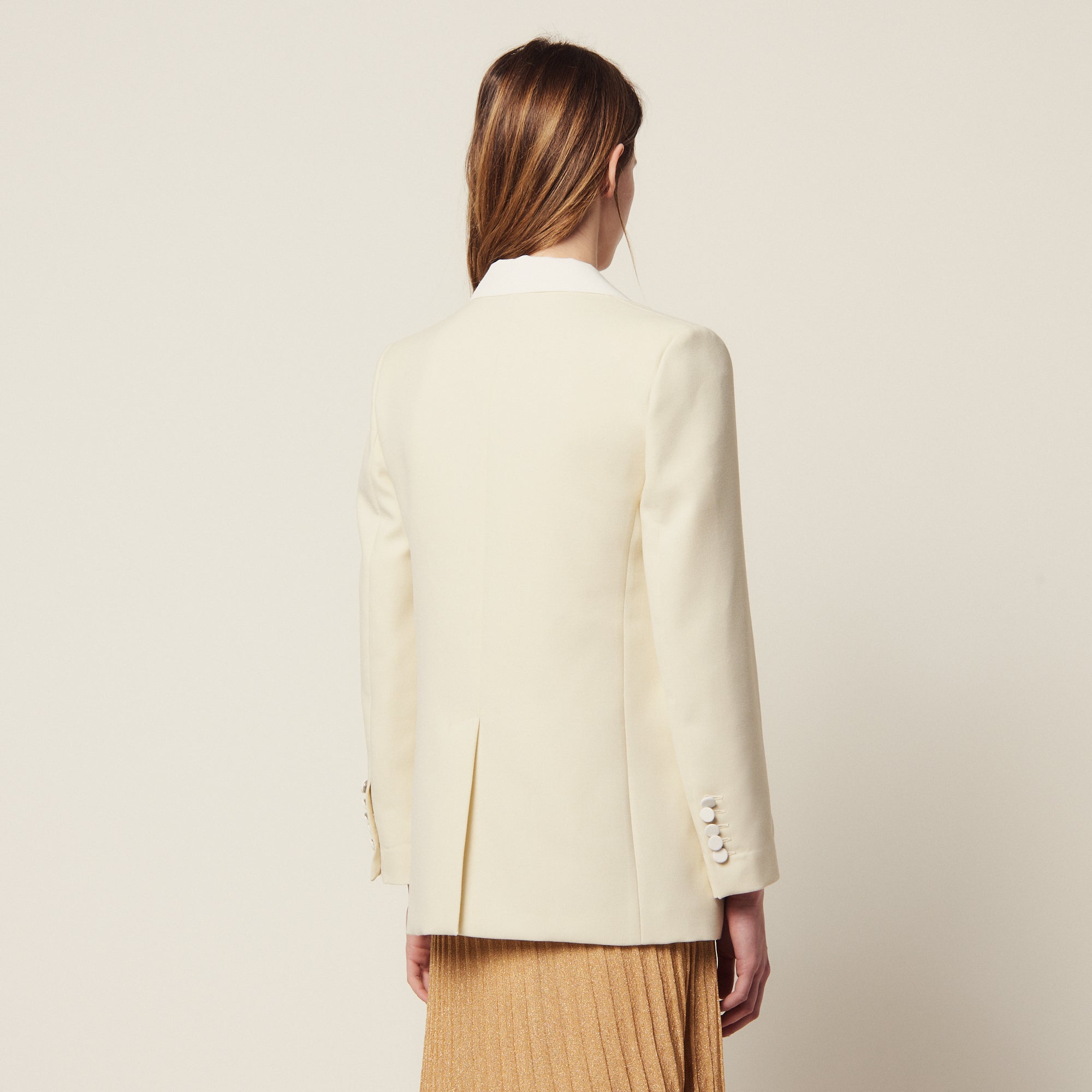 Veste de tailleur à col contrasté Sandro seconde main