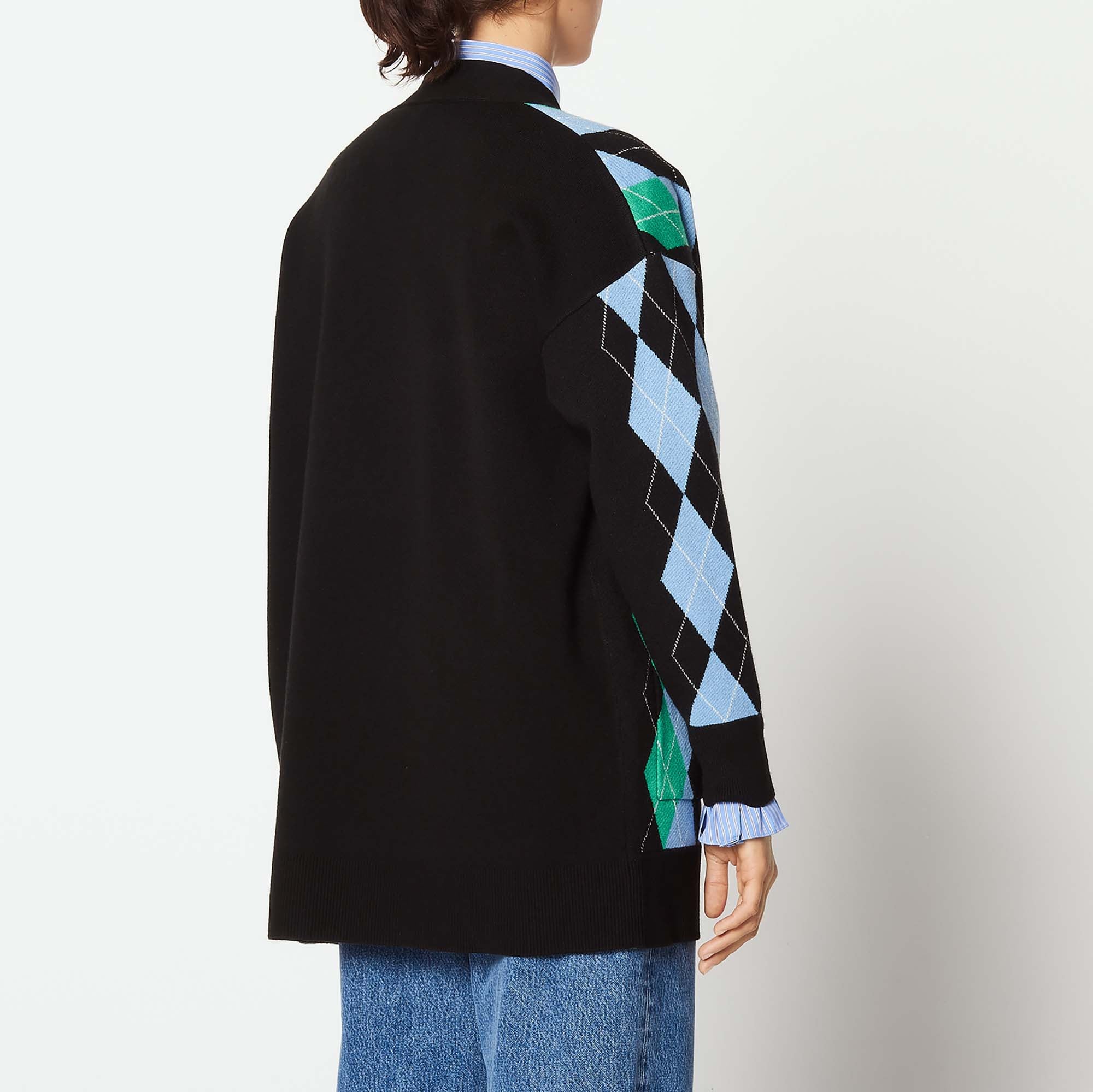 Gilet oversize à motif jacquard Sandro seconde main