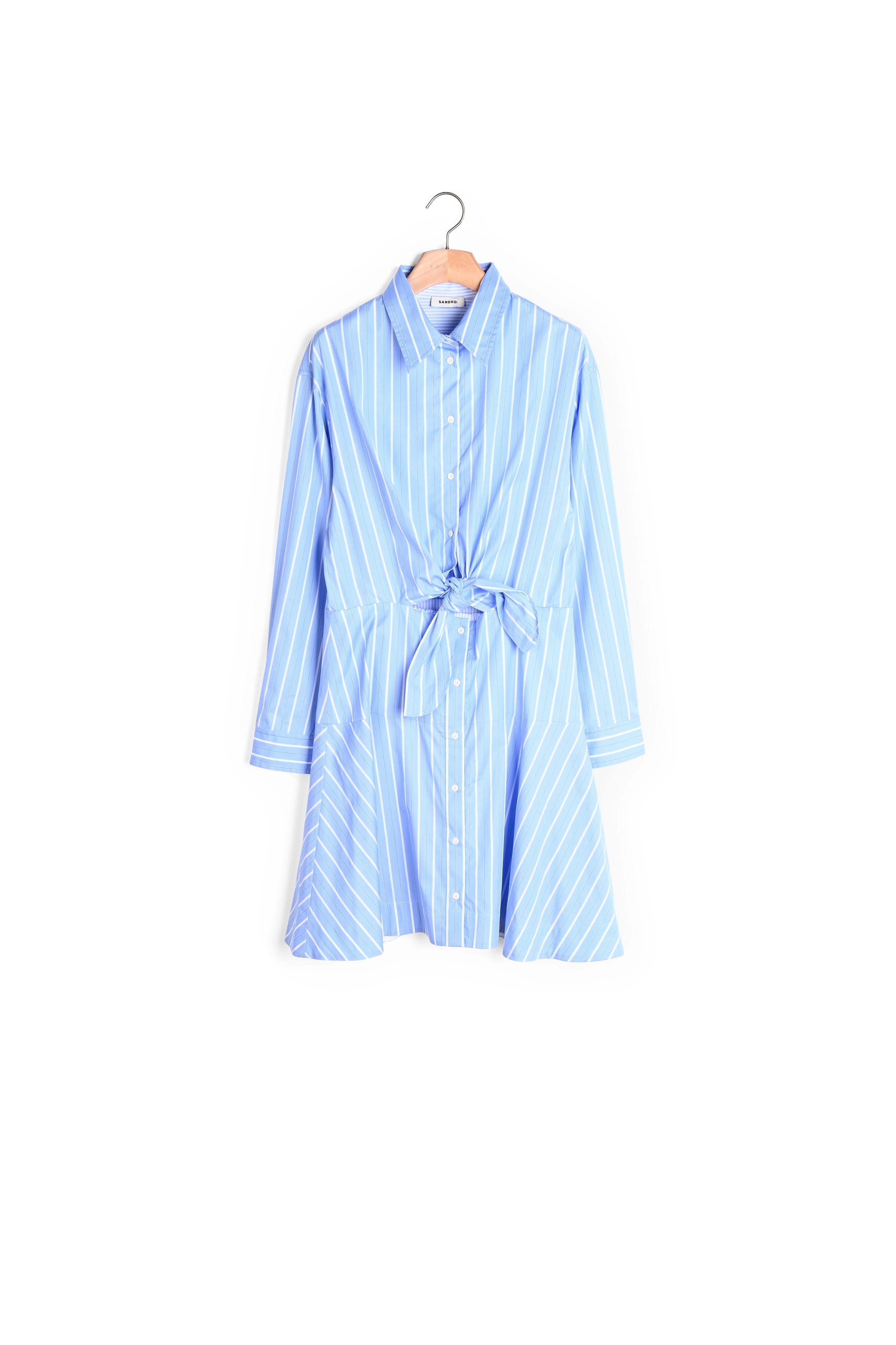 Robe Chemise nouée à rayures Sandro seconde main