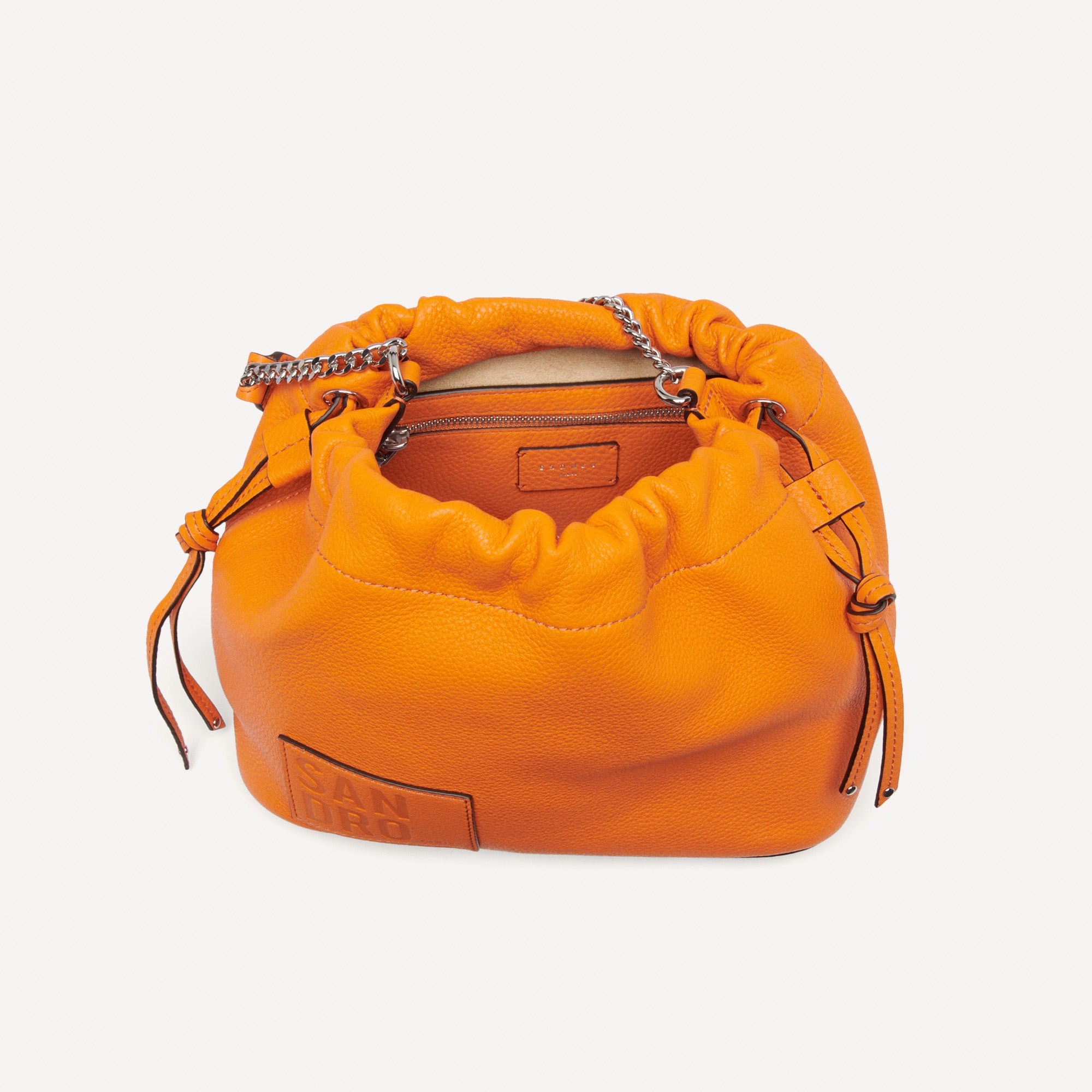 Sac seau en cuir grainé Sandro seconde main