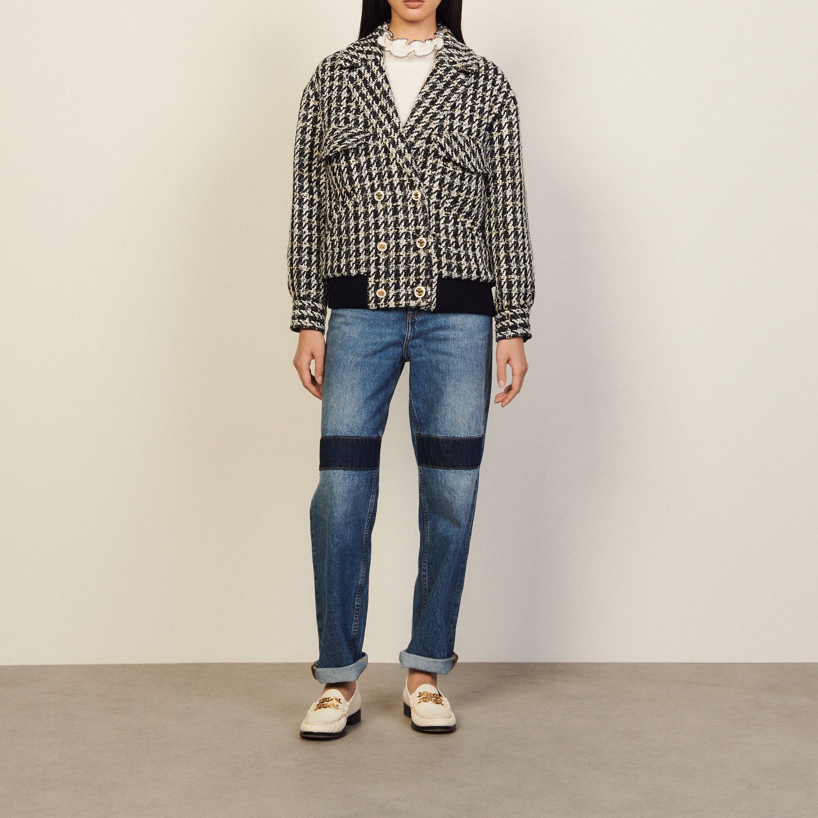 Veste Marine / Blanc Sandro seconde main