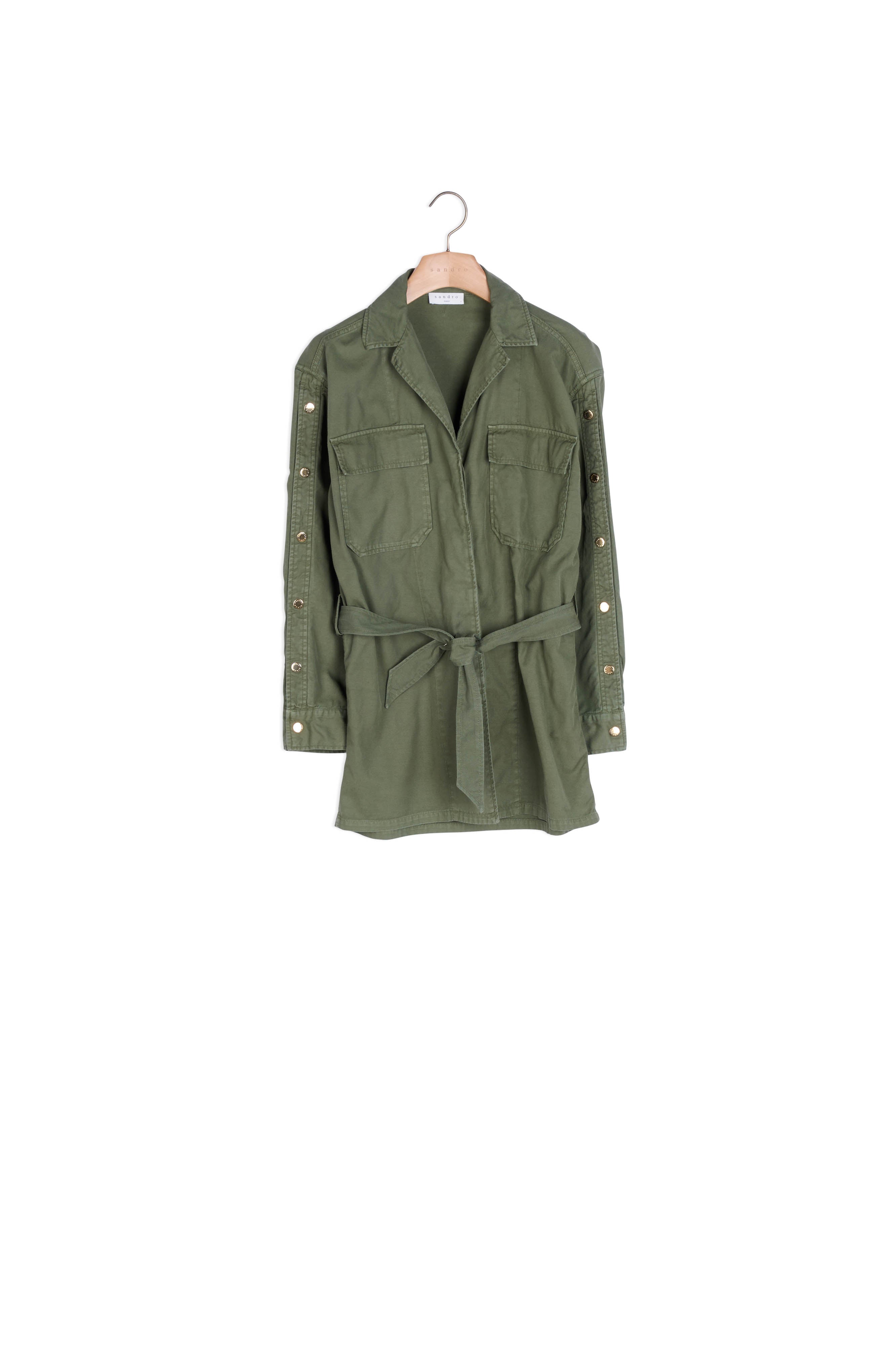 Veste ceinturée avec boutons pressions Sandro seconde main