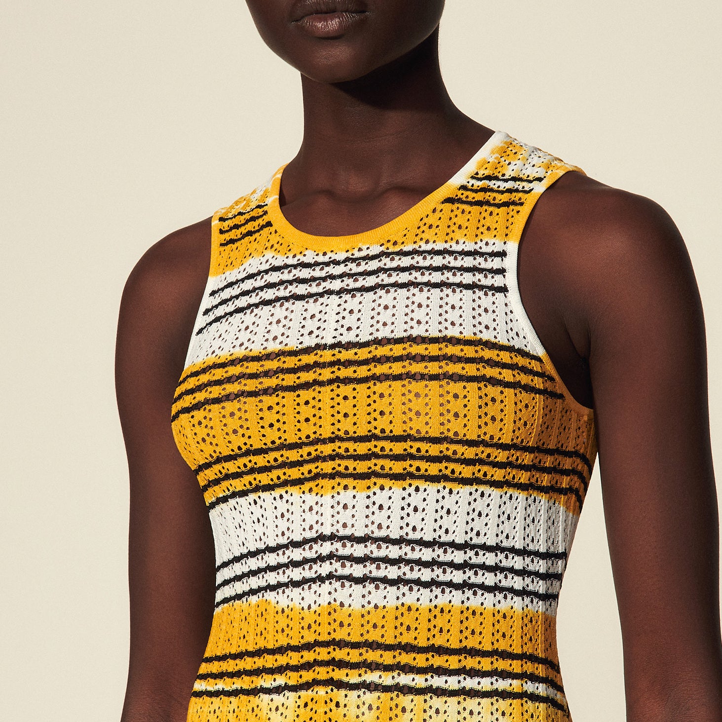 Robe longue rayée et tie & dye Sandro seconde main