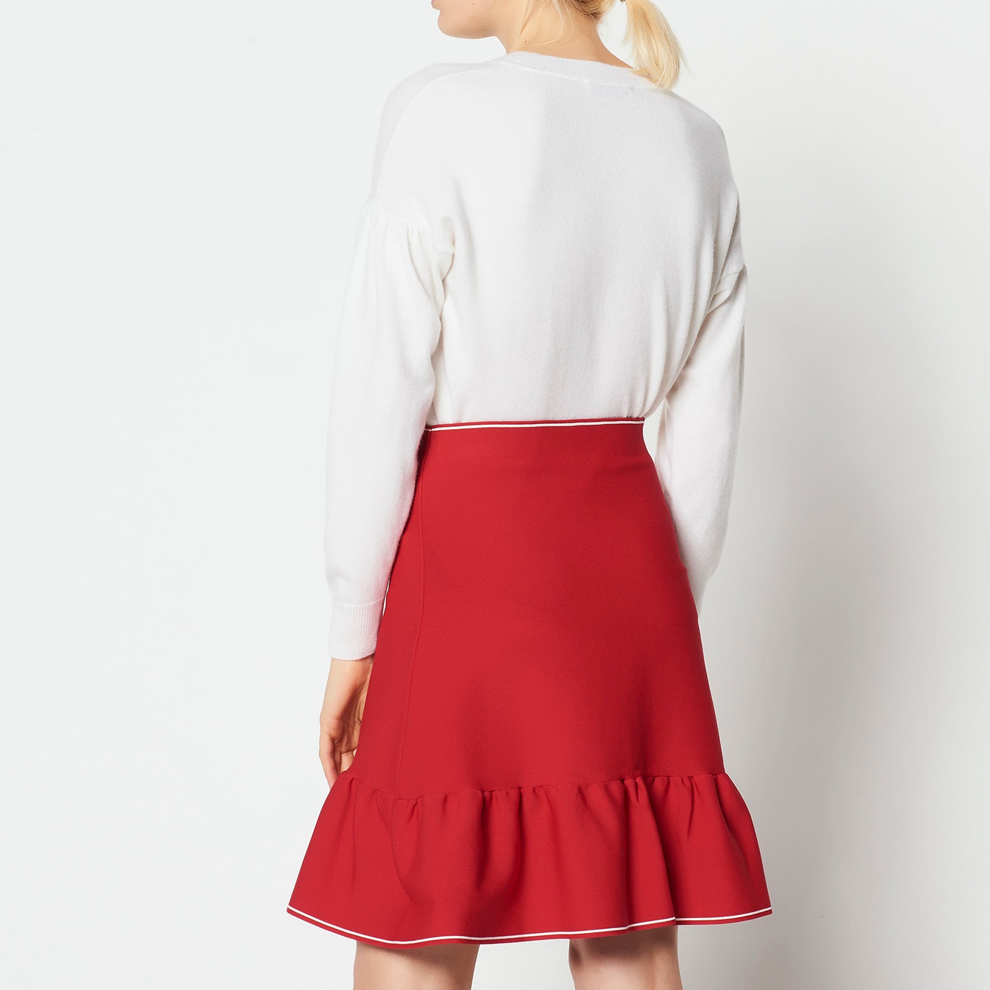 Jupe en Maille volantée et zippée Sandro seconde main