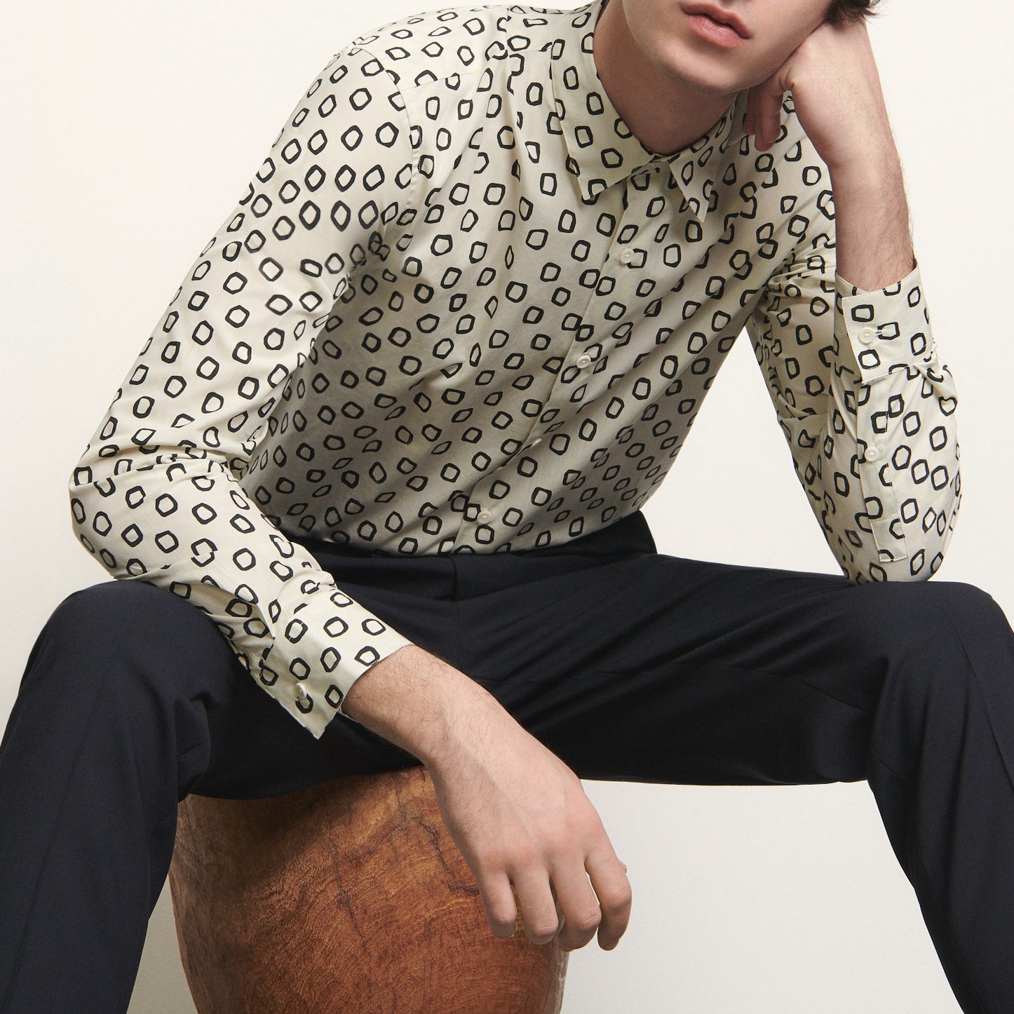 Chemise en coton imprimé Sandro seconde main