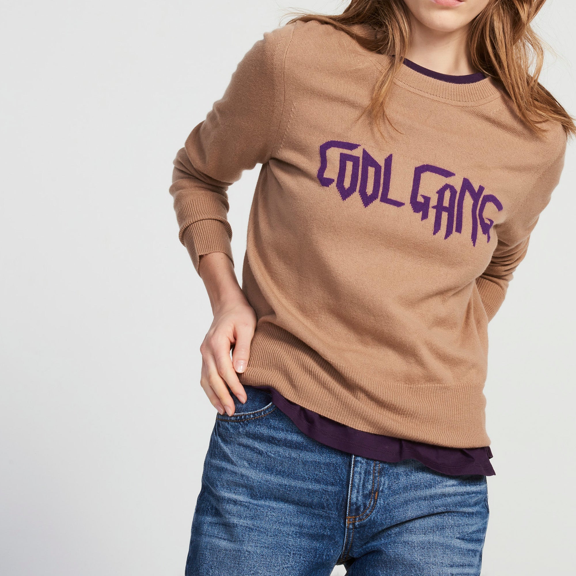 Pull laine et cachemire avec inscription Sandro seconde main