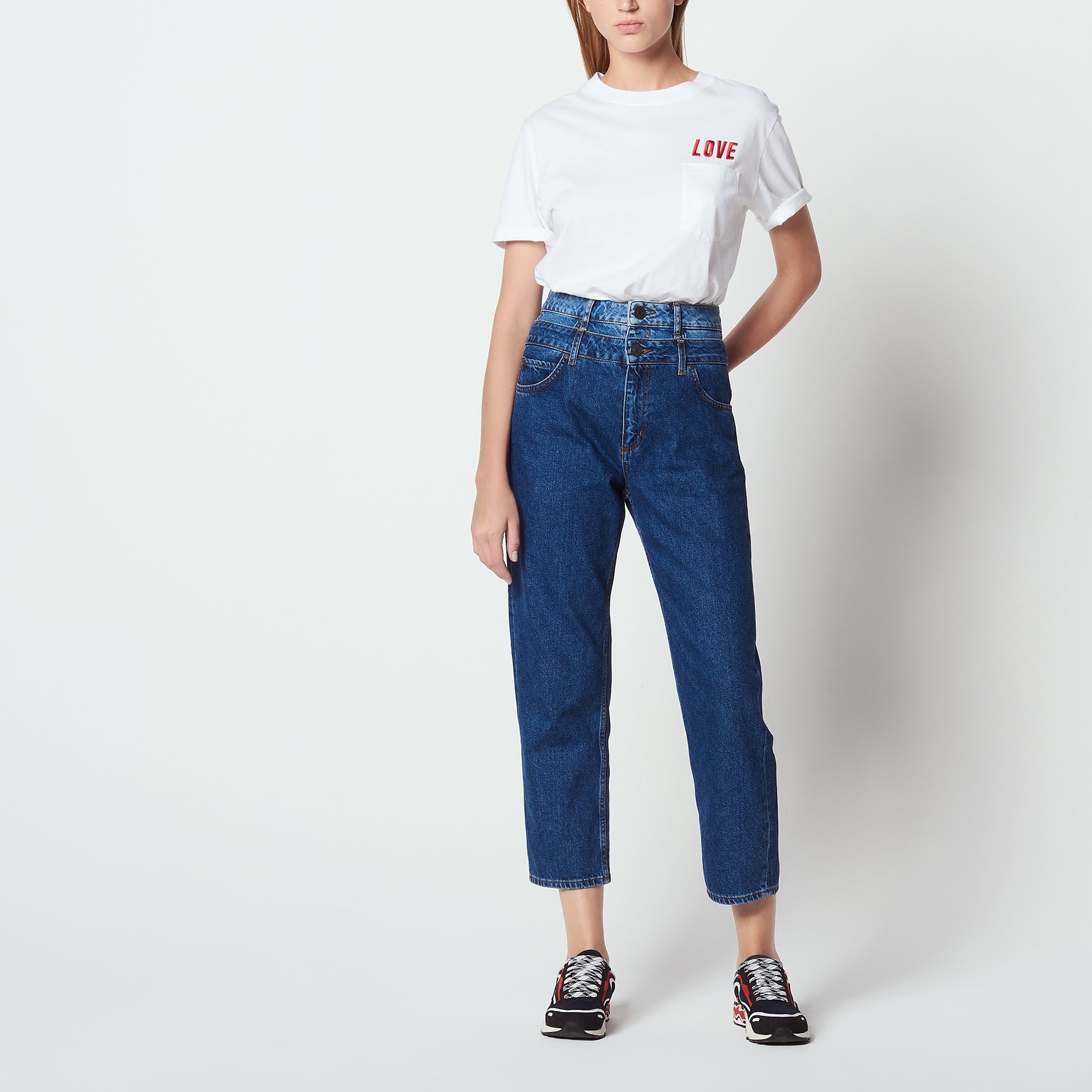 Jean trompe l'œil coupe mom Sandro seconde main