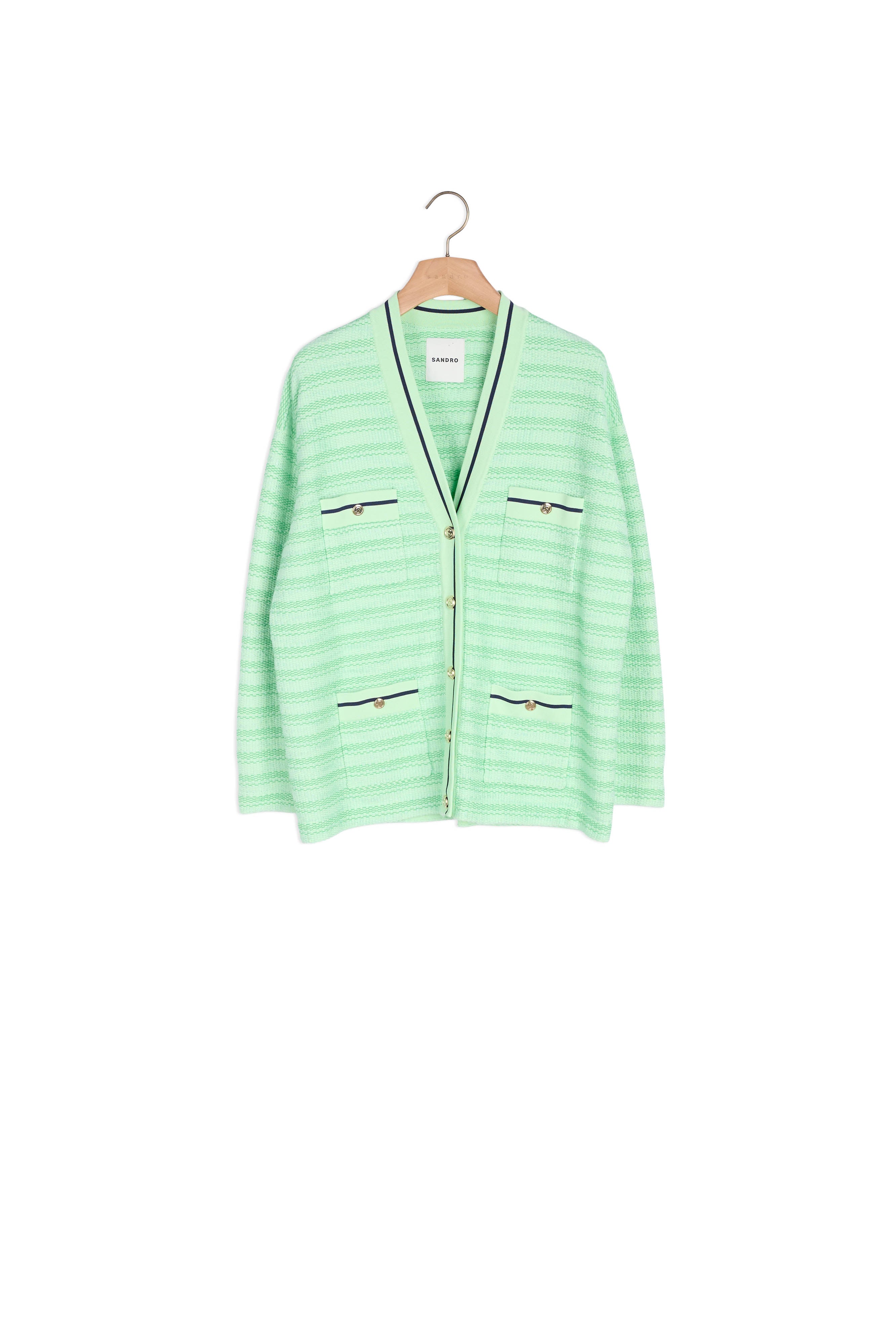 Cardi-coat bicolore Sandro seconde main