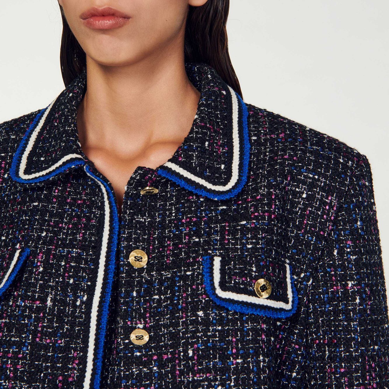 Veste courte en tweed Sandro seconde main