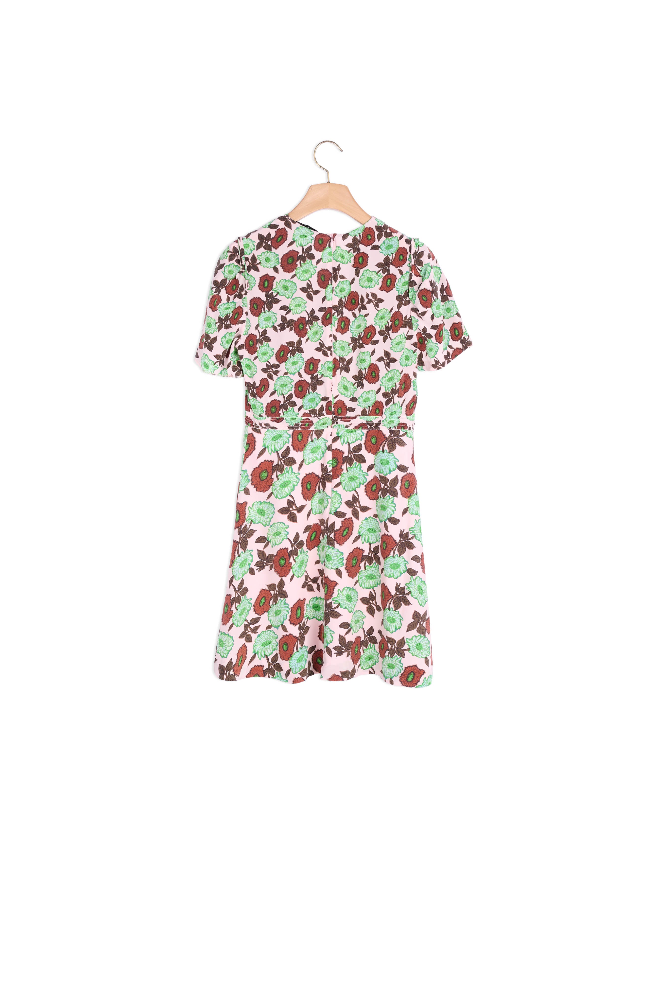 Robe en soie à imprimé fleuri Sandro seconde main