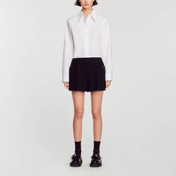 Short taille haute en tweed Sandro seconde main