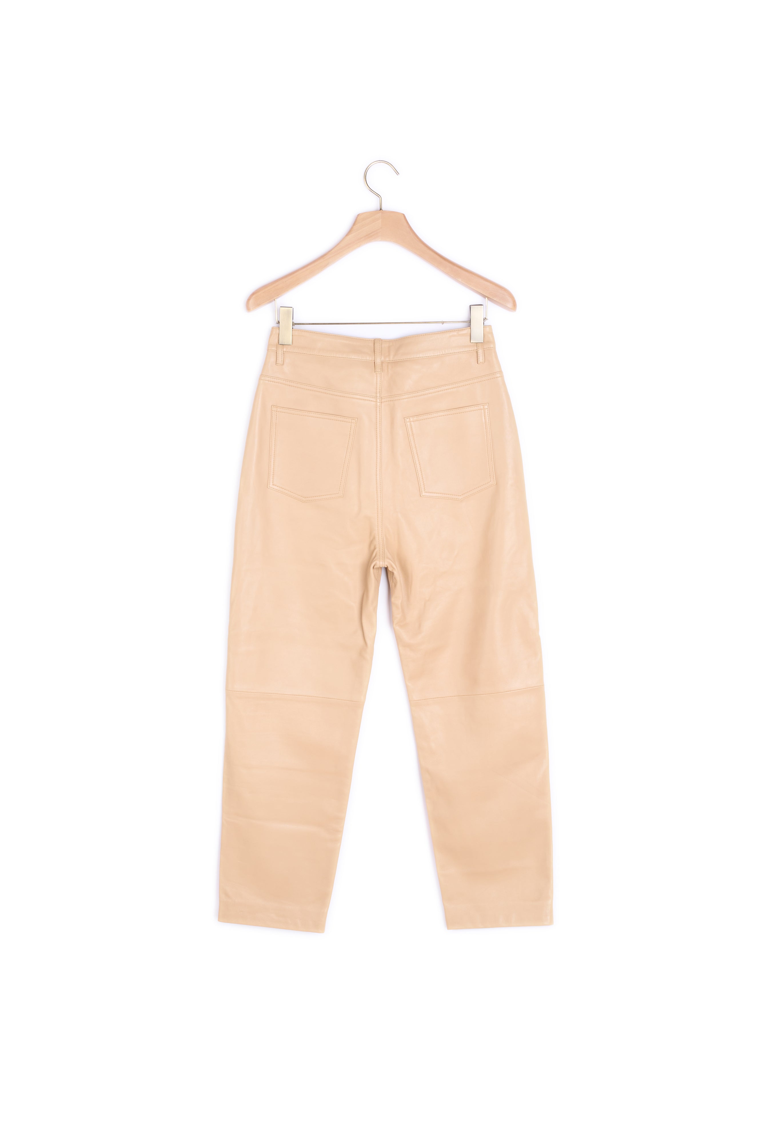 Pantalon en cuir coupe mom Sandro seconde main