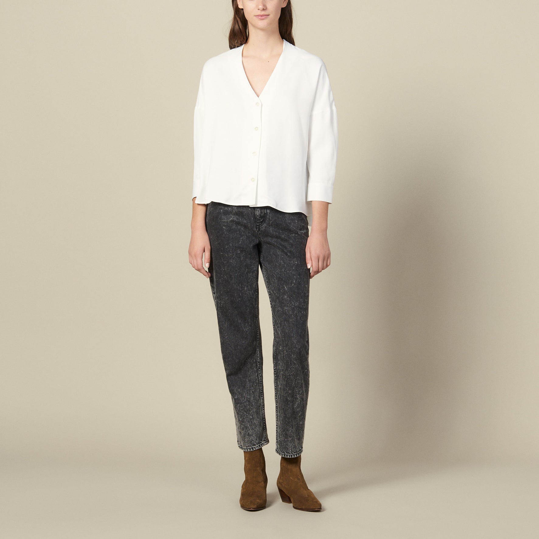 Chemise Ecrue Sandro seconde main