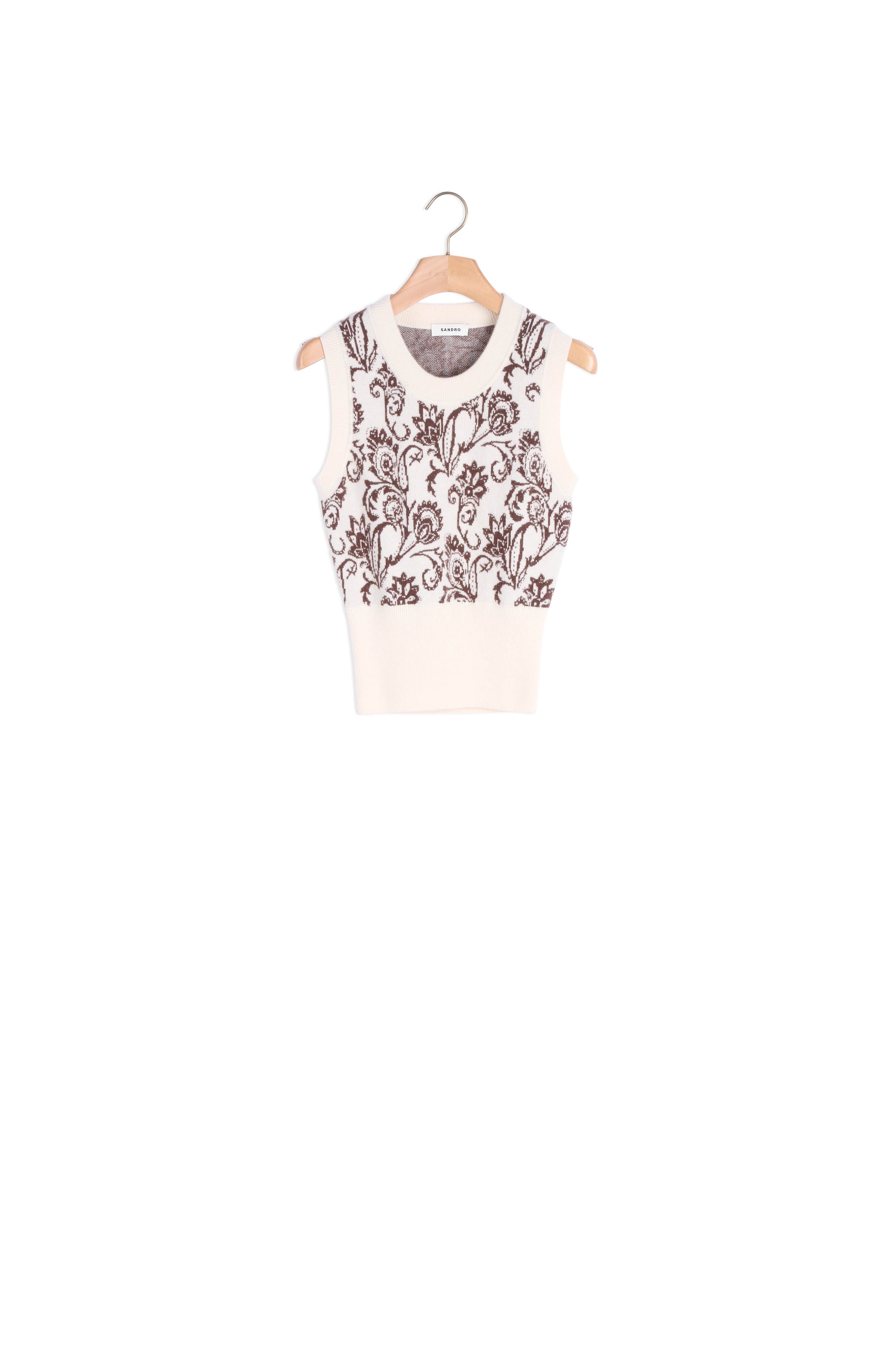 Pull sans manches à motif cachemire Sandro seconde main