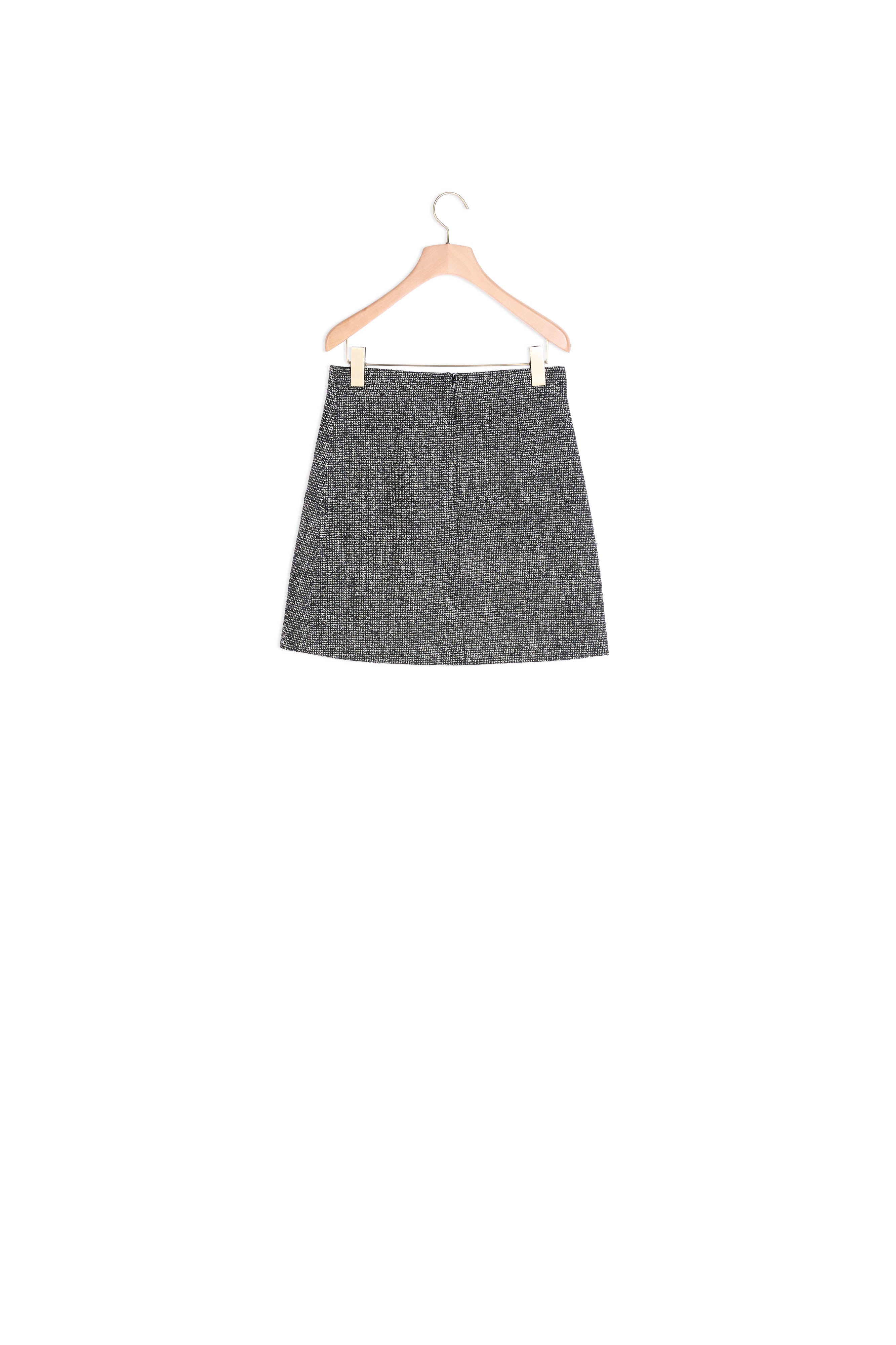 Jupe courte en tweed avec galon chaîne Sandro seconde main