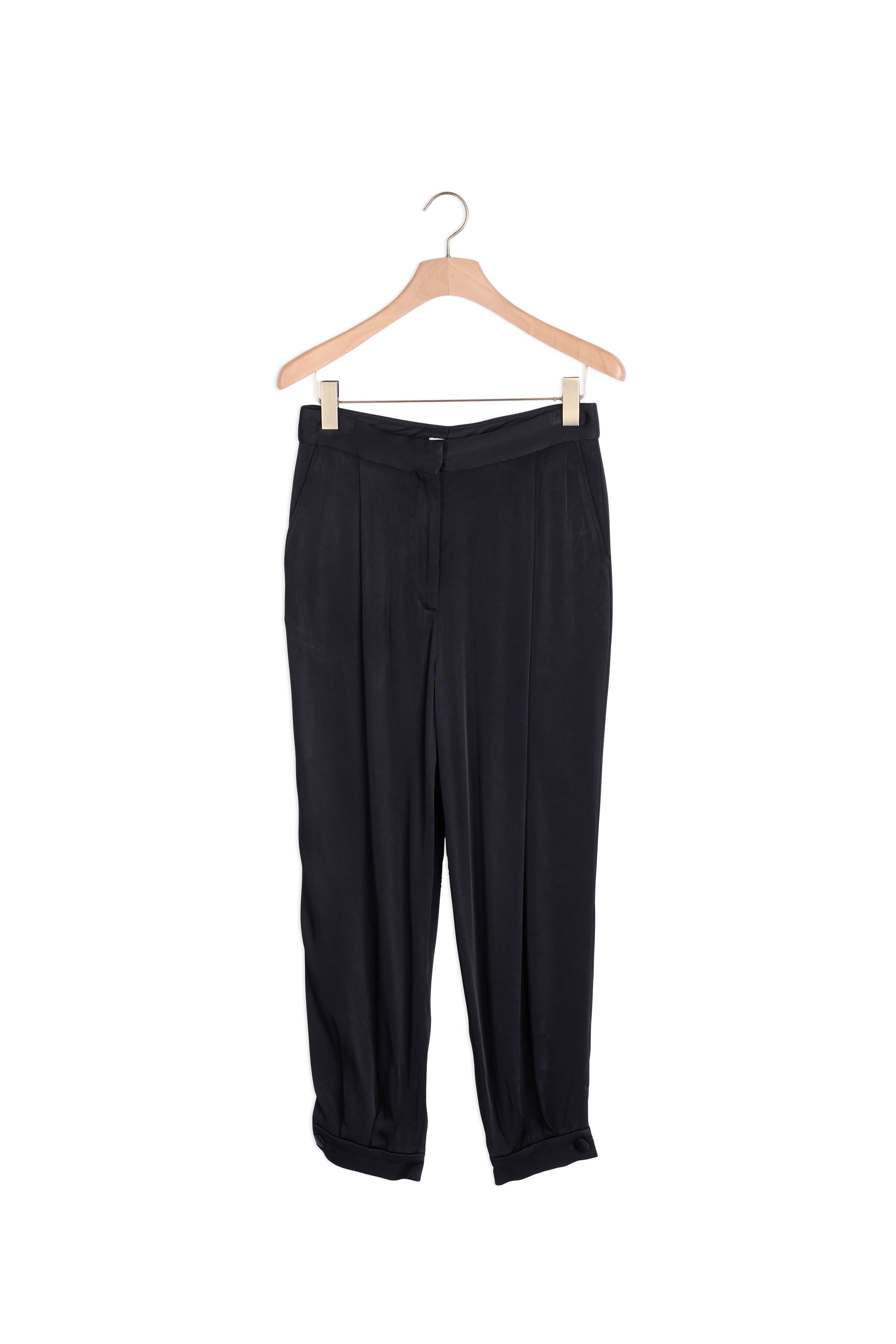 Pantalon satiné à détail bijoux Sandro seconde main