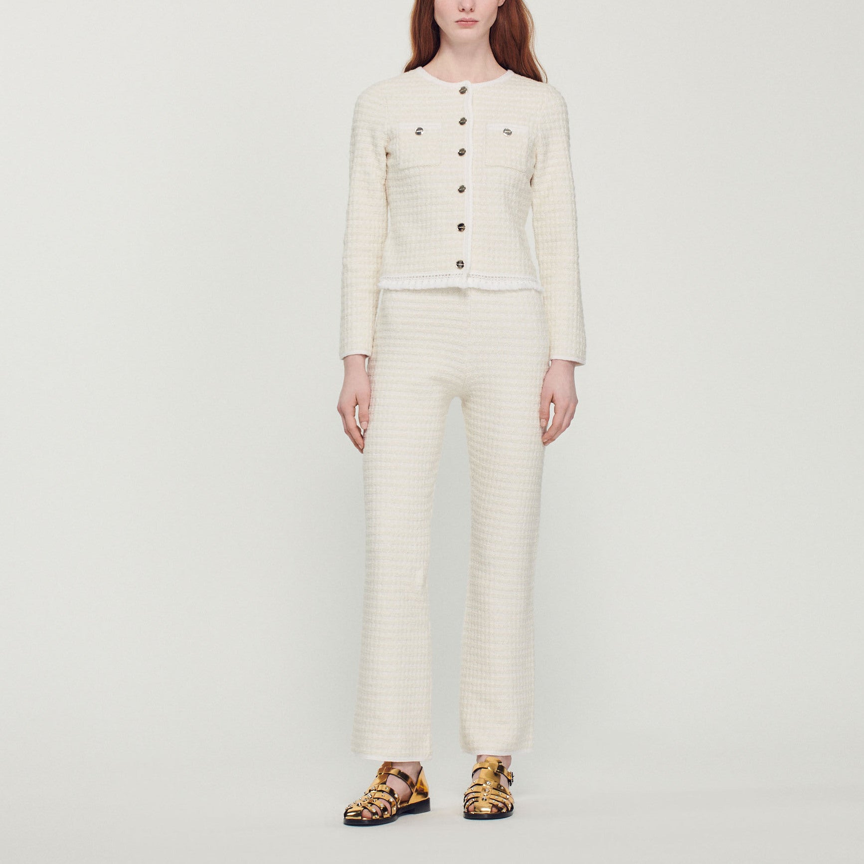 Cardicoat en tweed Sandro seconde main
