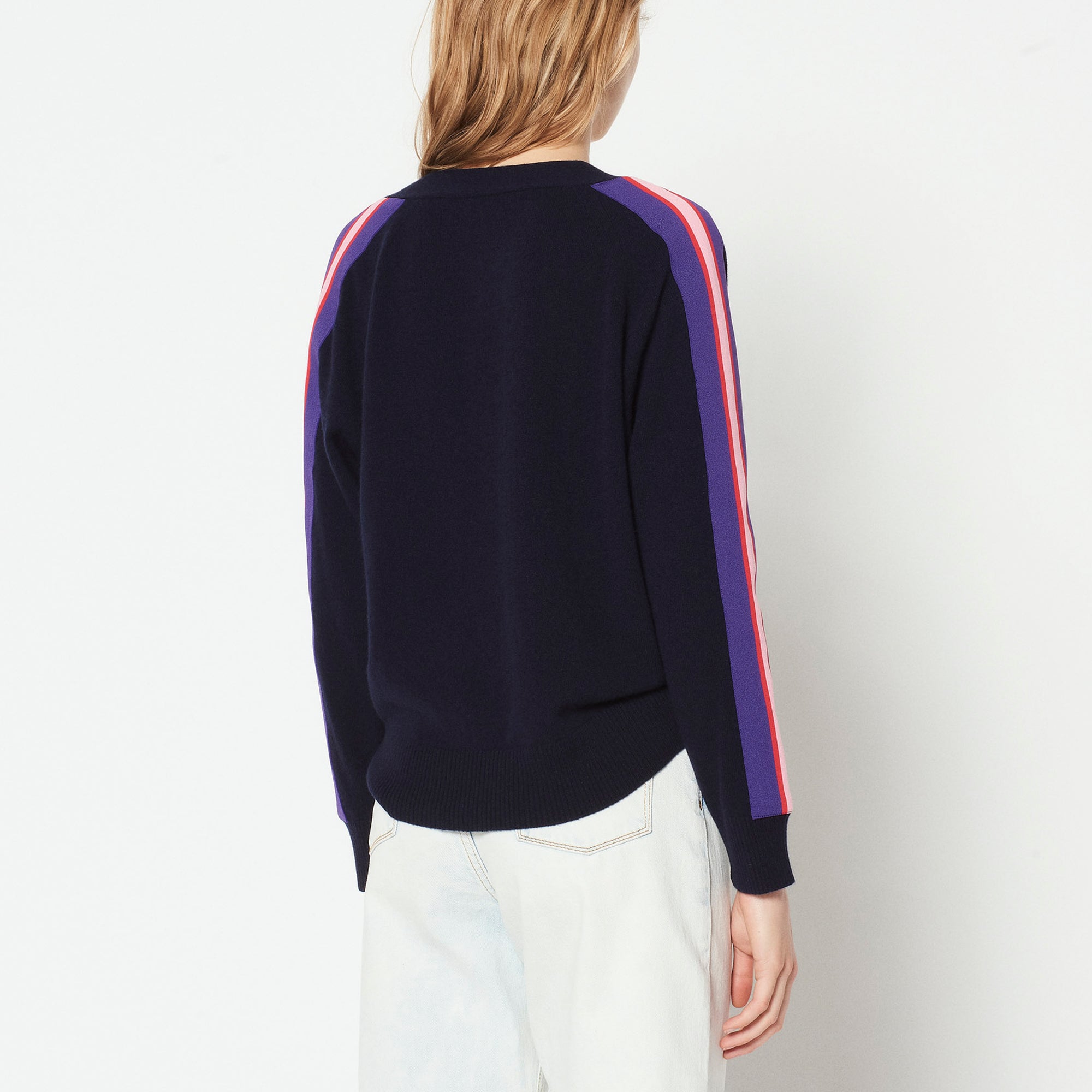 Pull laine et cachemire orné d’un galon  Sandro seconde main