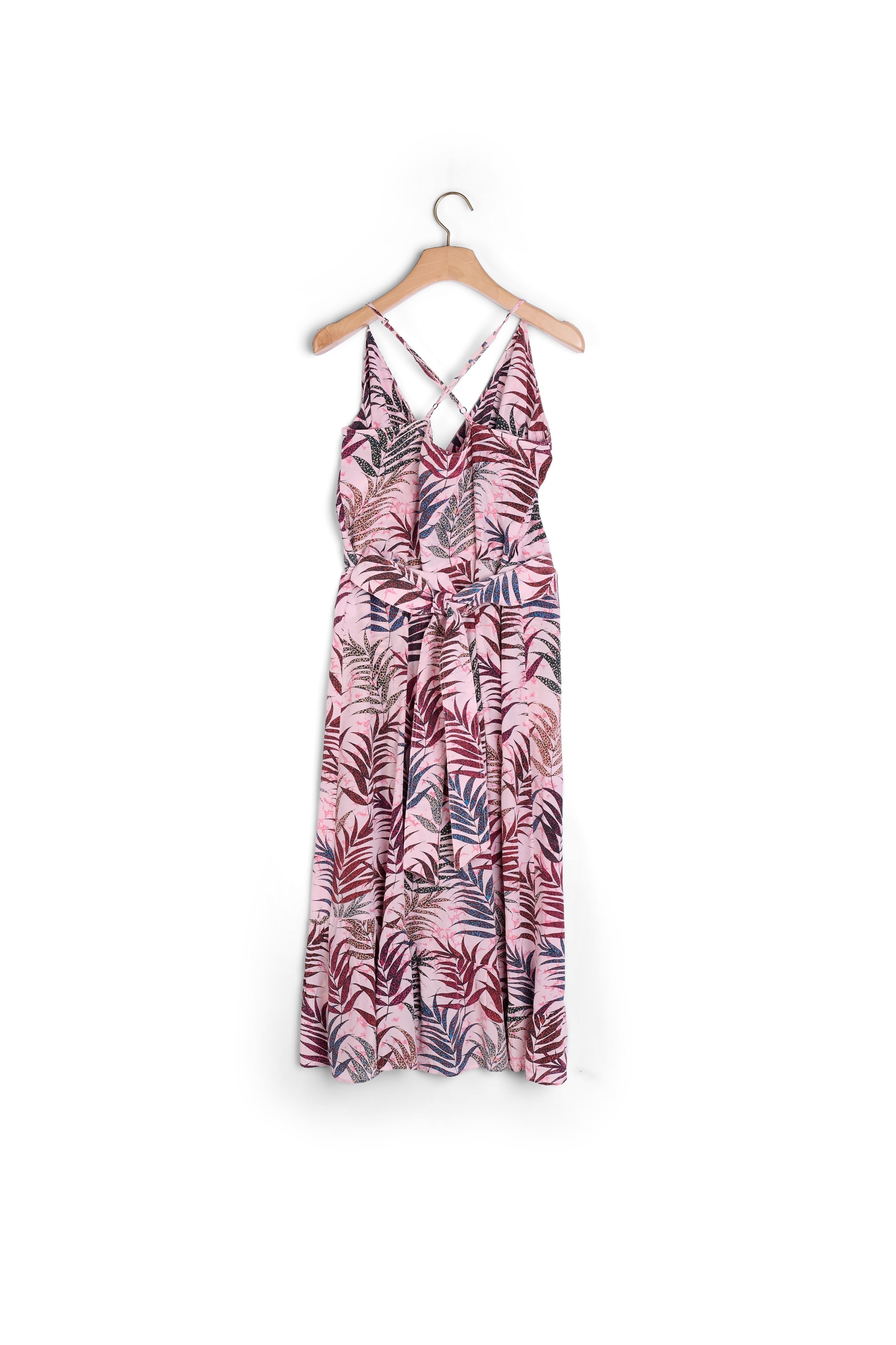 Robe portefeuille en soie imprimée Sandro seconde main