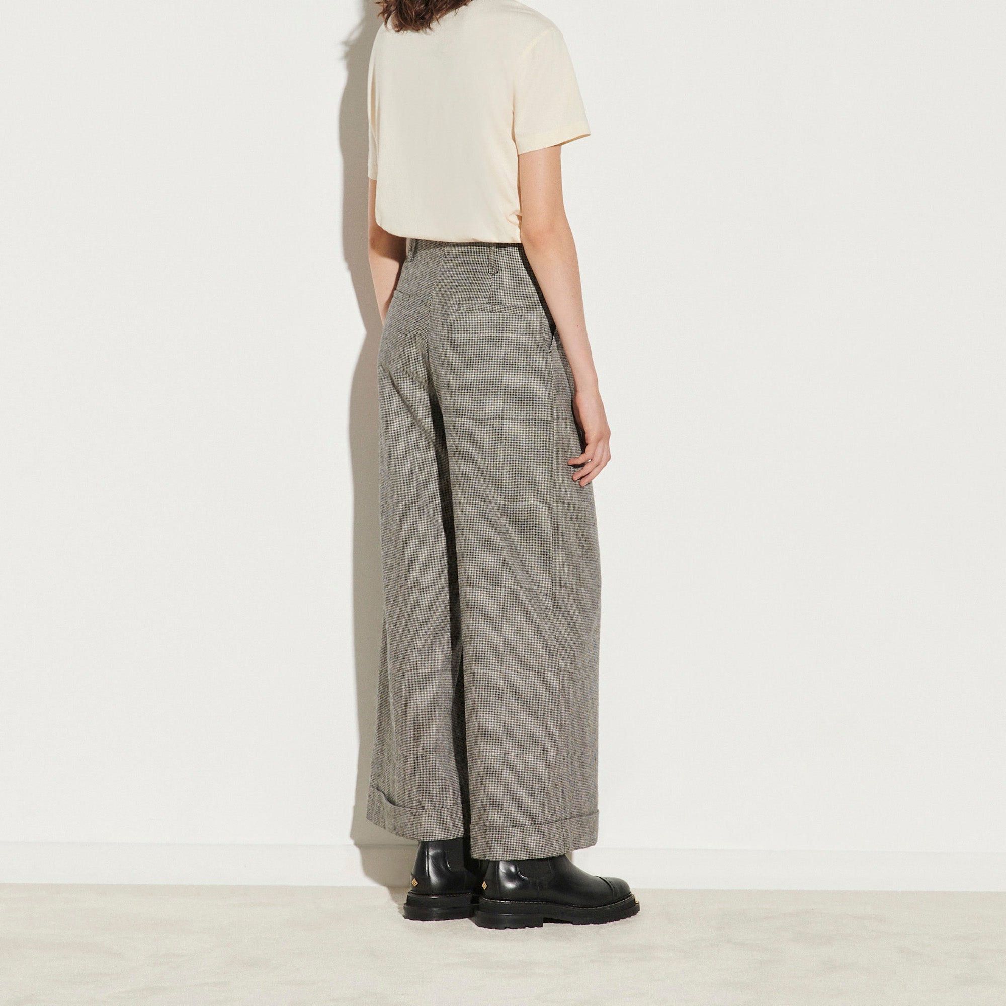 Pantalon large taille haute Sandro seconde main