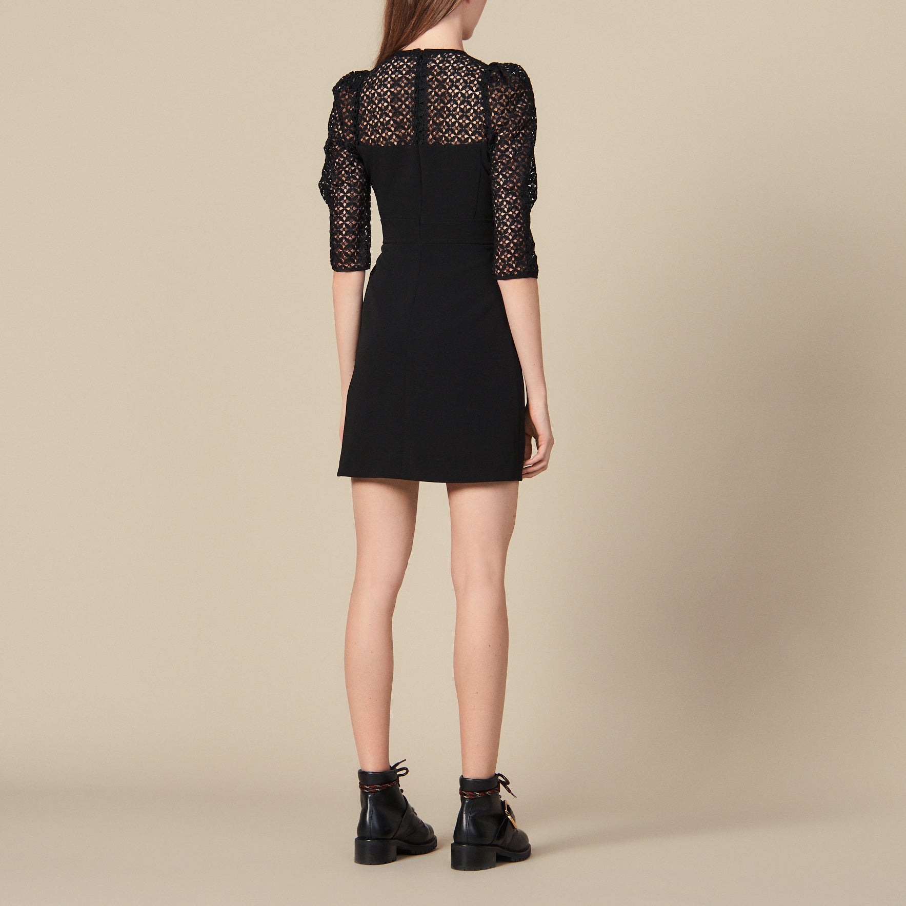 Robe courte à empiècement Sandro seconde main