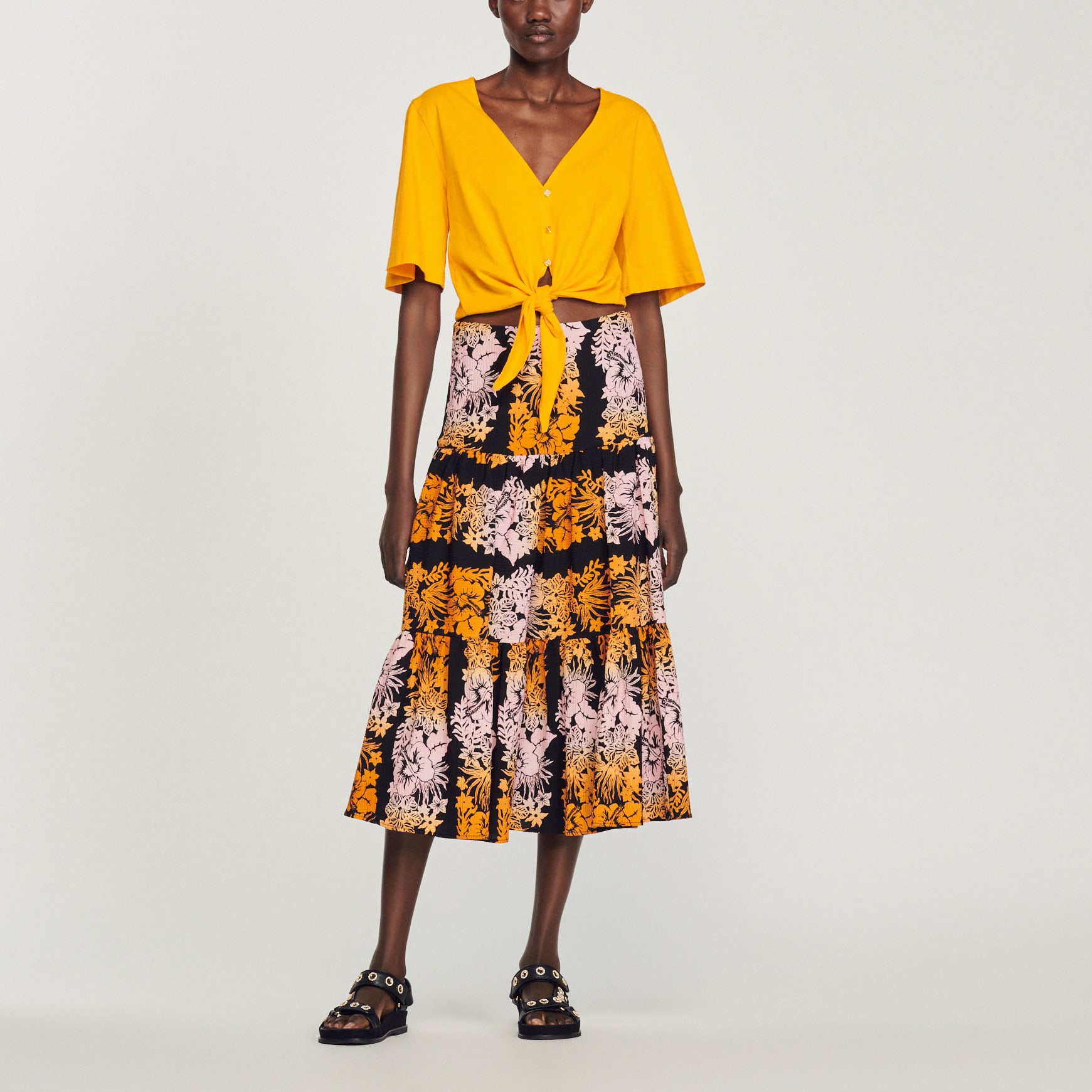 Jupe longue imprimé Sandro seconde main