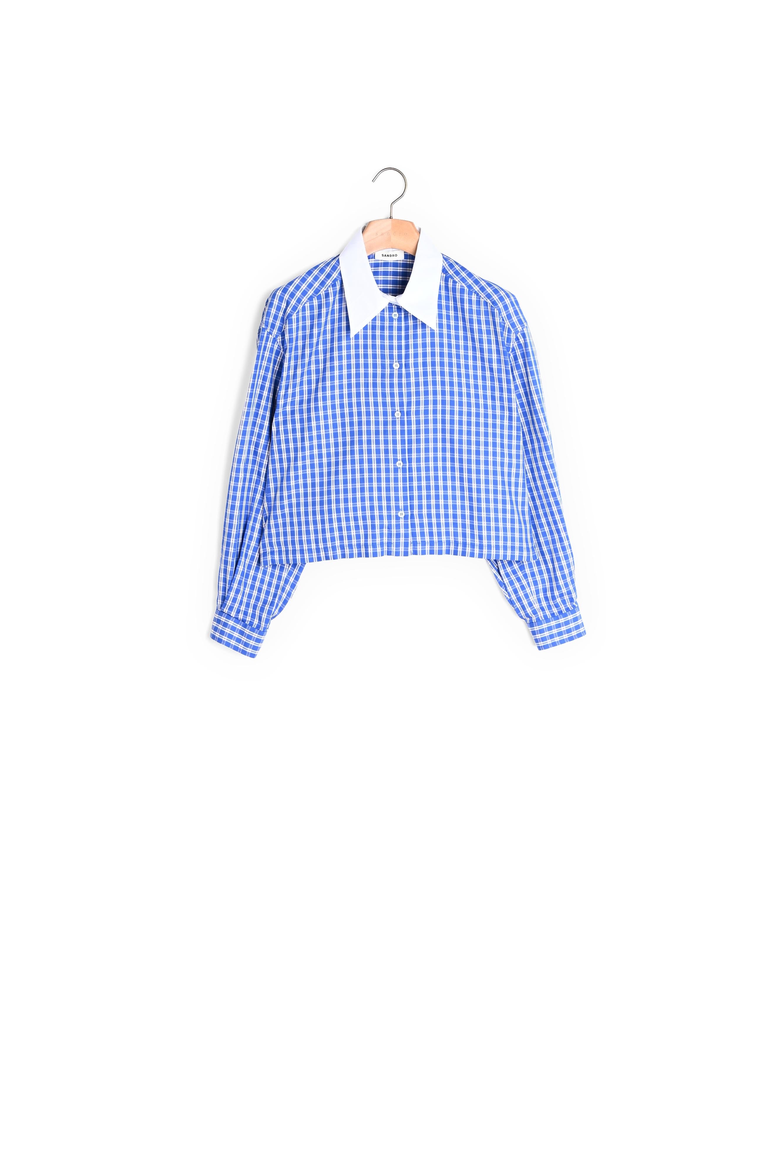 Chemise courte à carreaux Sandro seconde main