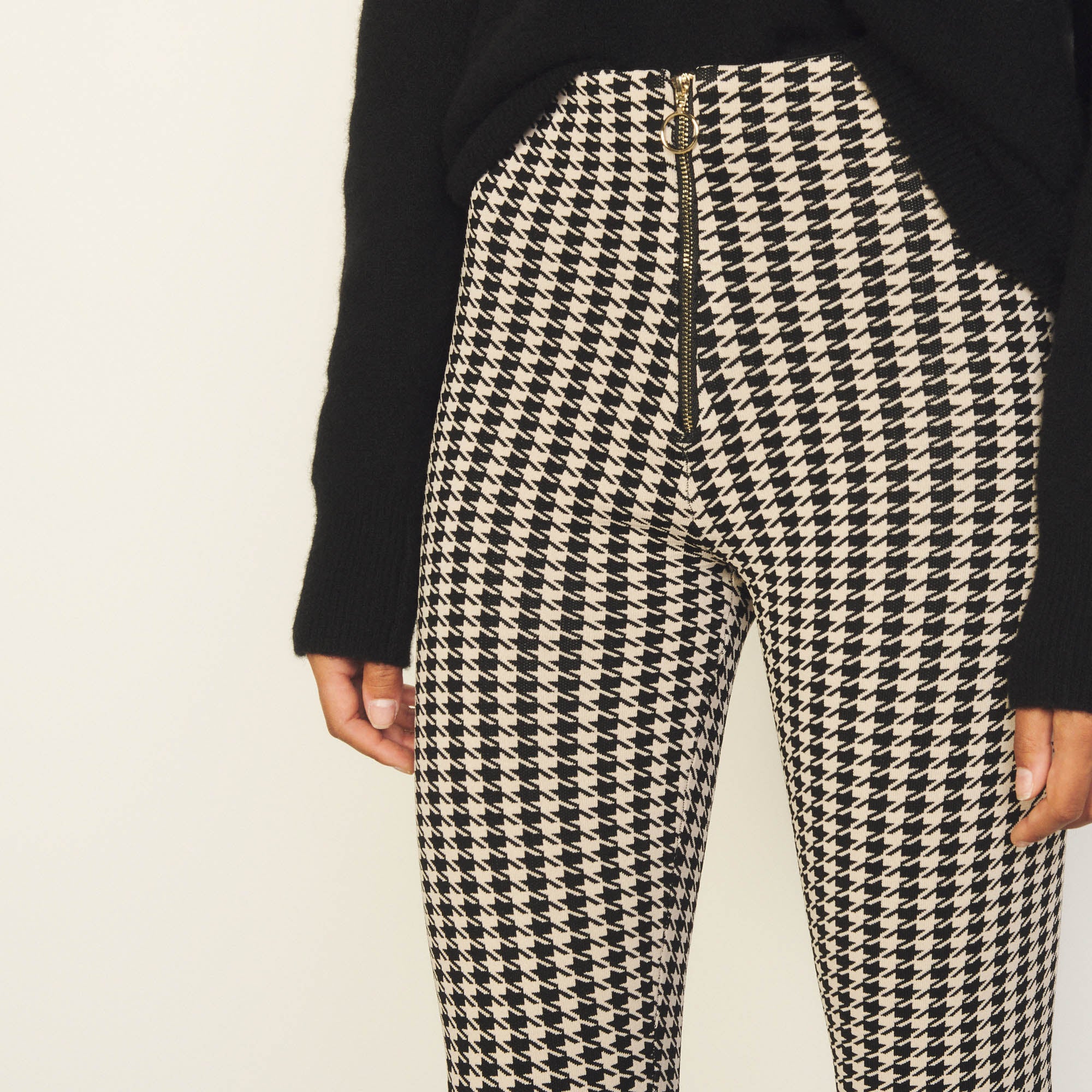 Pantalon Noir / Marron Sandro seconde main