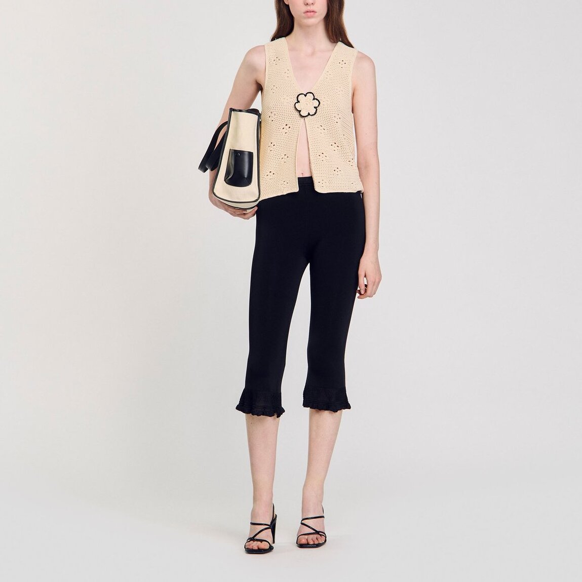 Corsaire à volants Sandro seconde main