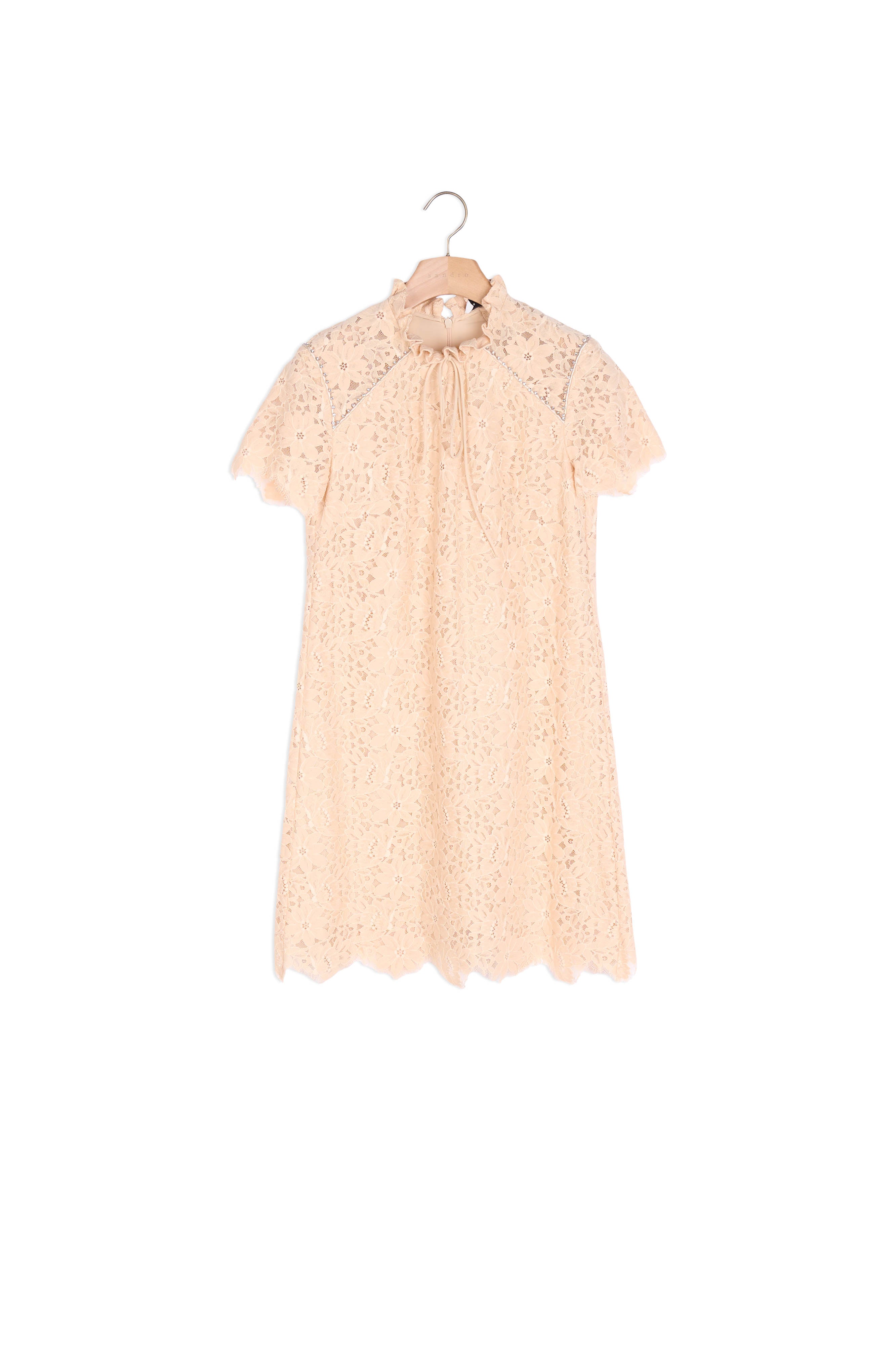 Robe manches courtes en dentelle Sandro seconde main