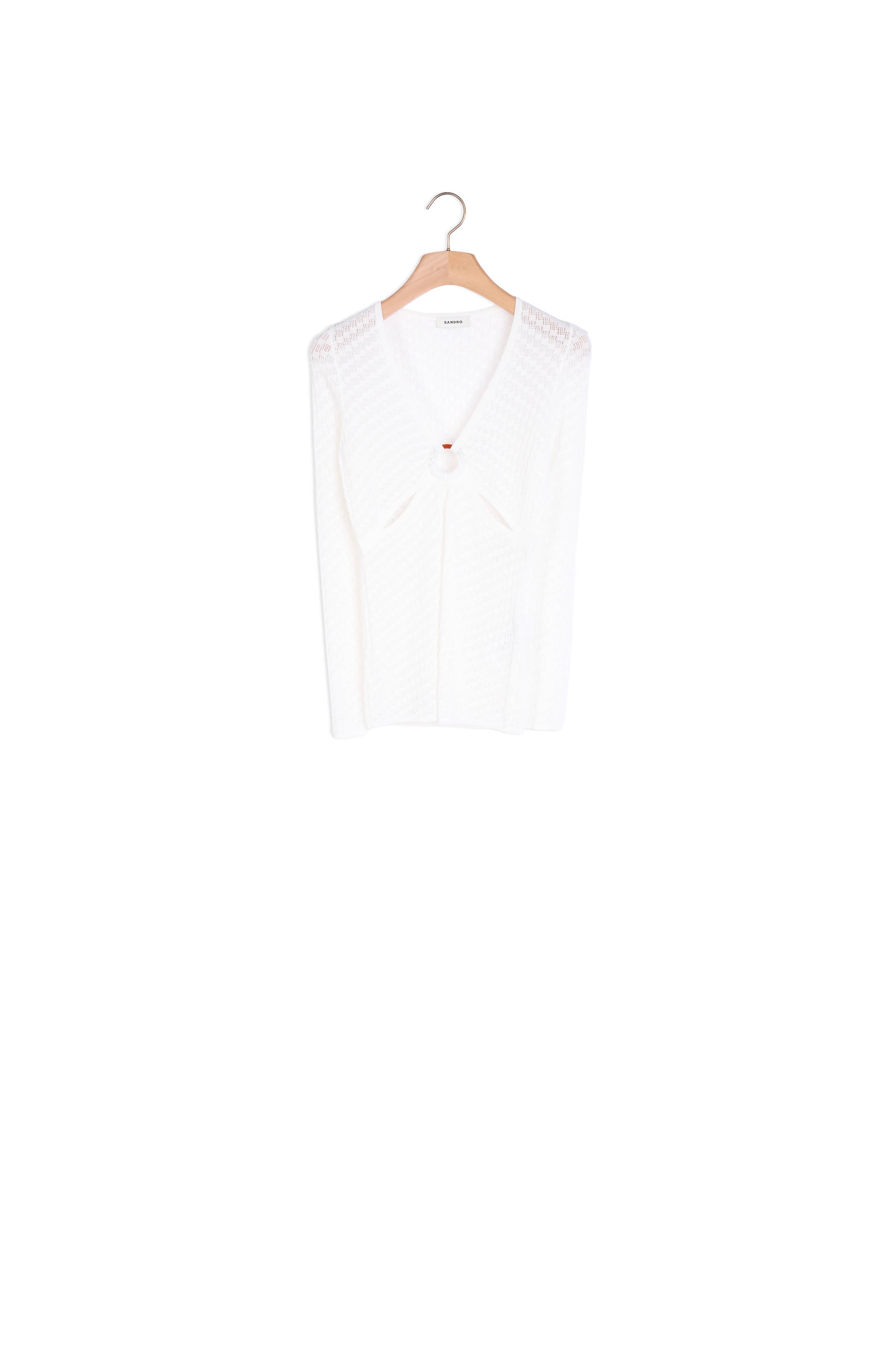 Pull en Maille pointelle détail anneaux Sandro seconde main