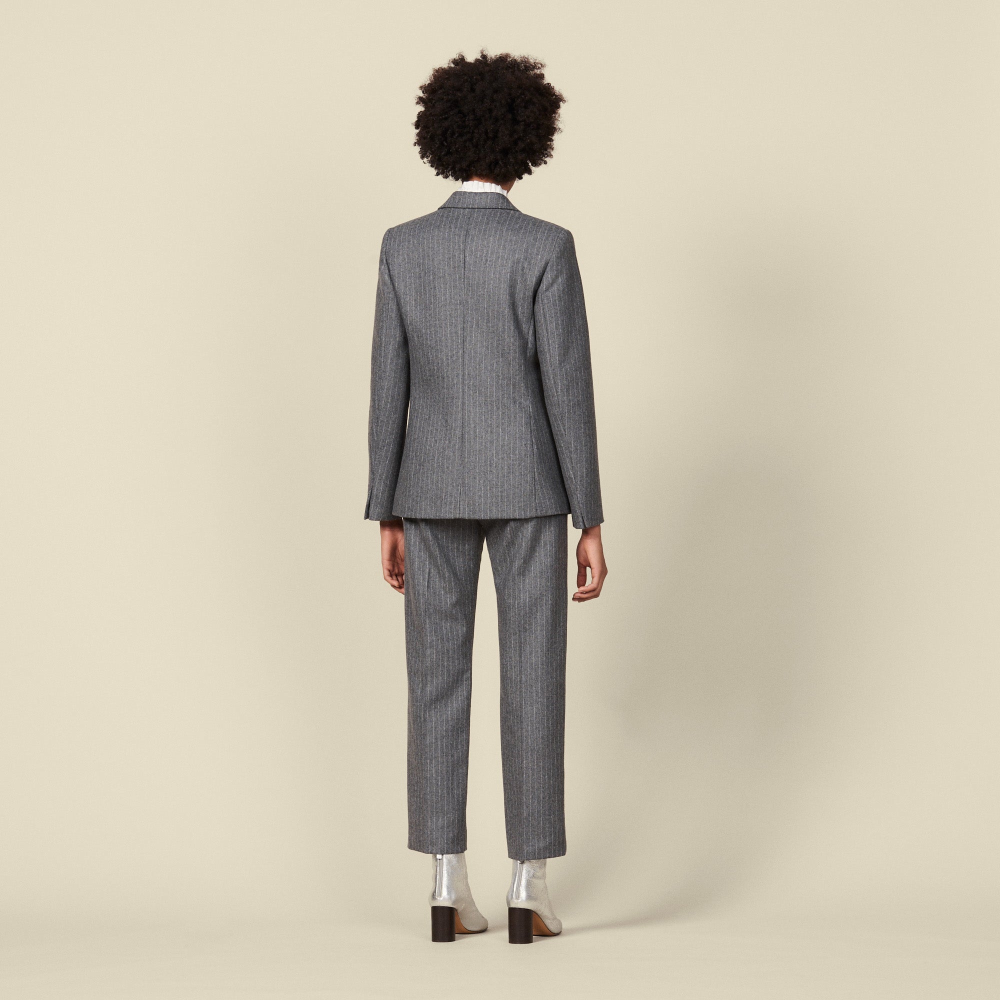 Veste de tailleur en flanelle Sandro seconde main